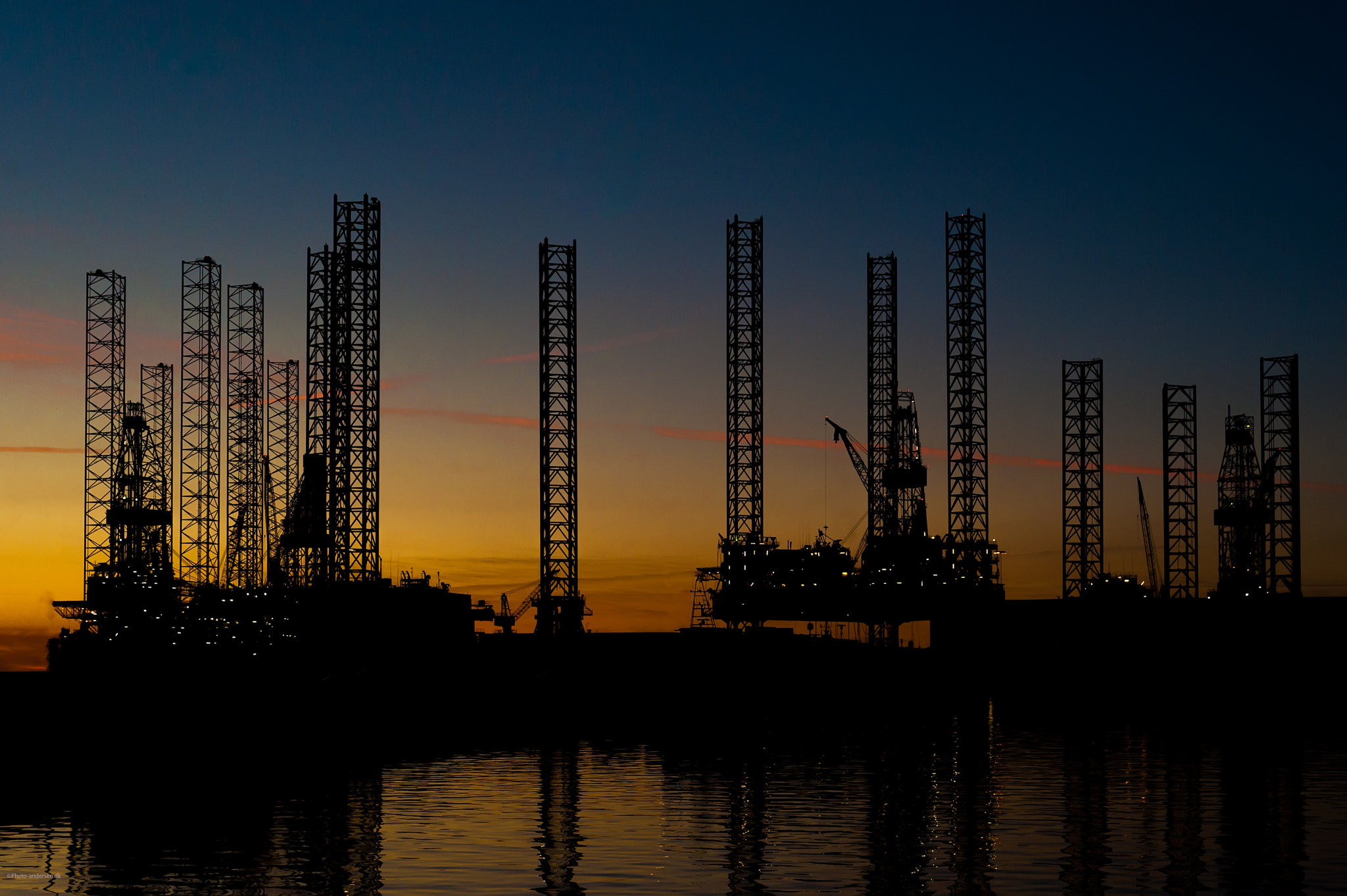 Nikon D3 sample photo. Sunset over esbjerg photography