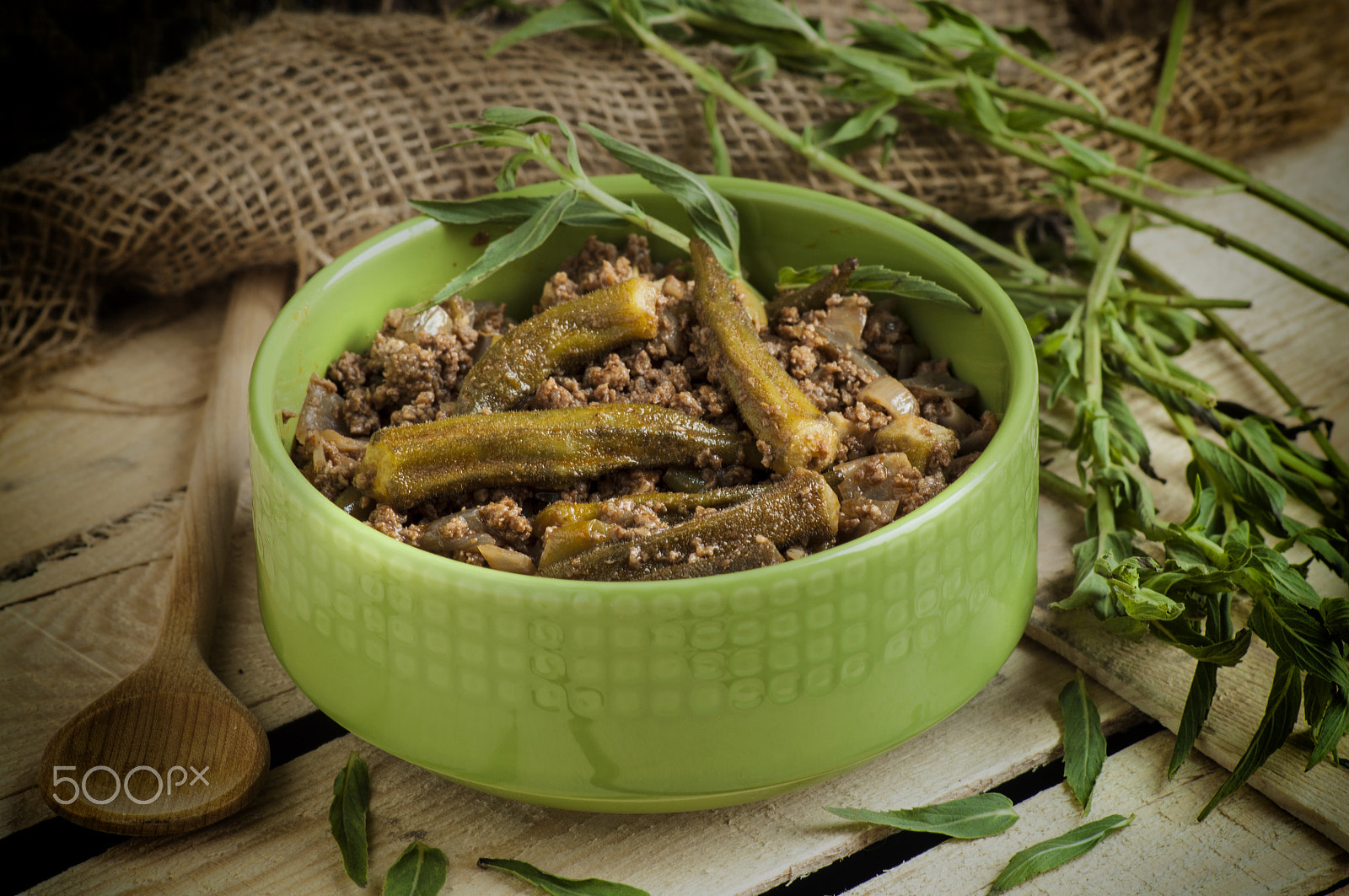 Nikon D5000 sample photo. Okra stew photography