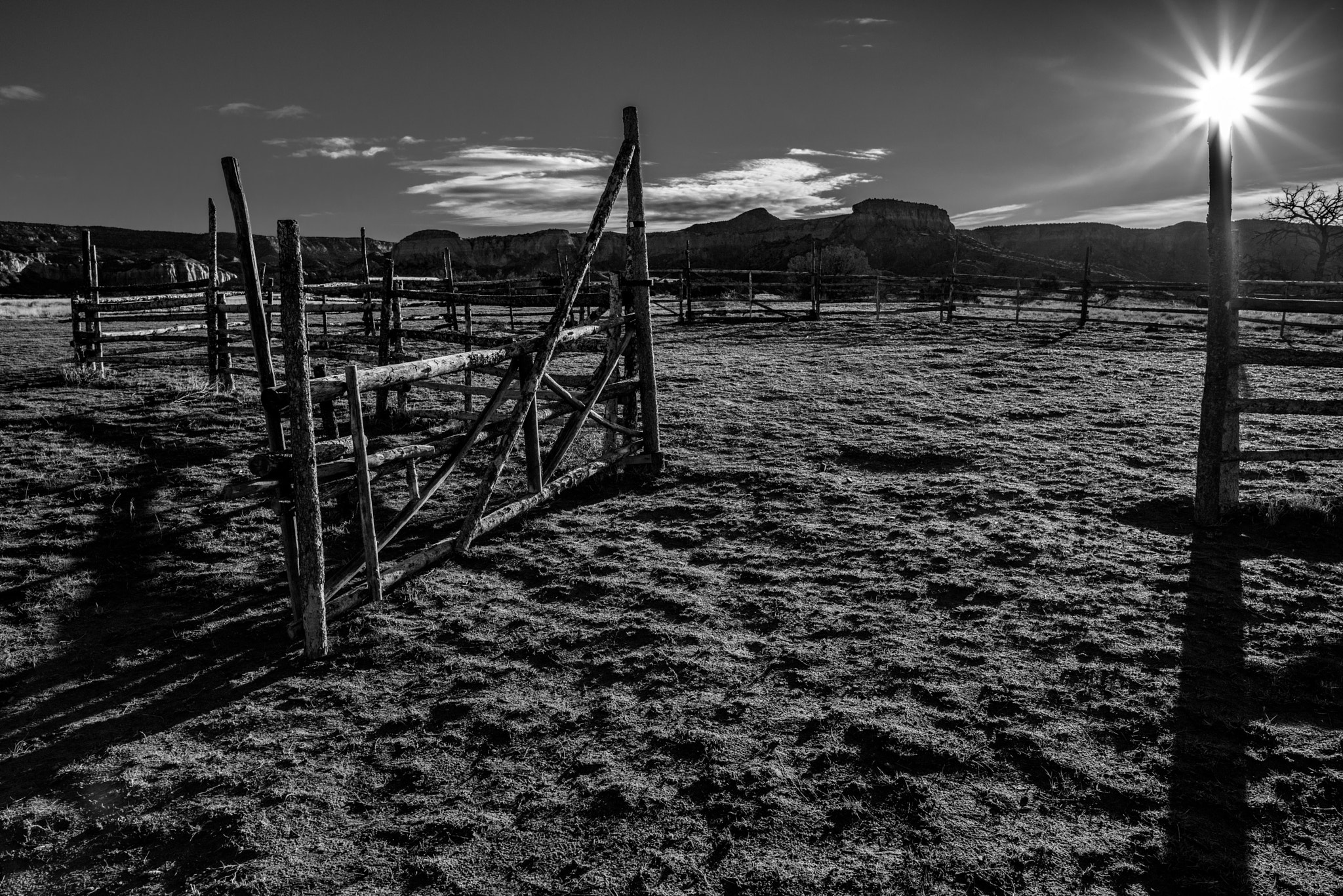 Nikon D810 + Nikon AF-S Nikkor 24mm F1.8G ED sample photo. Open gate, ghost ranch, new mexico photography