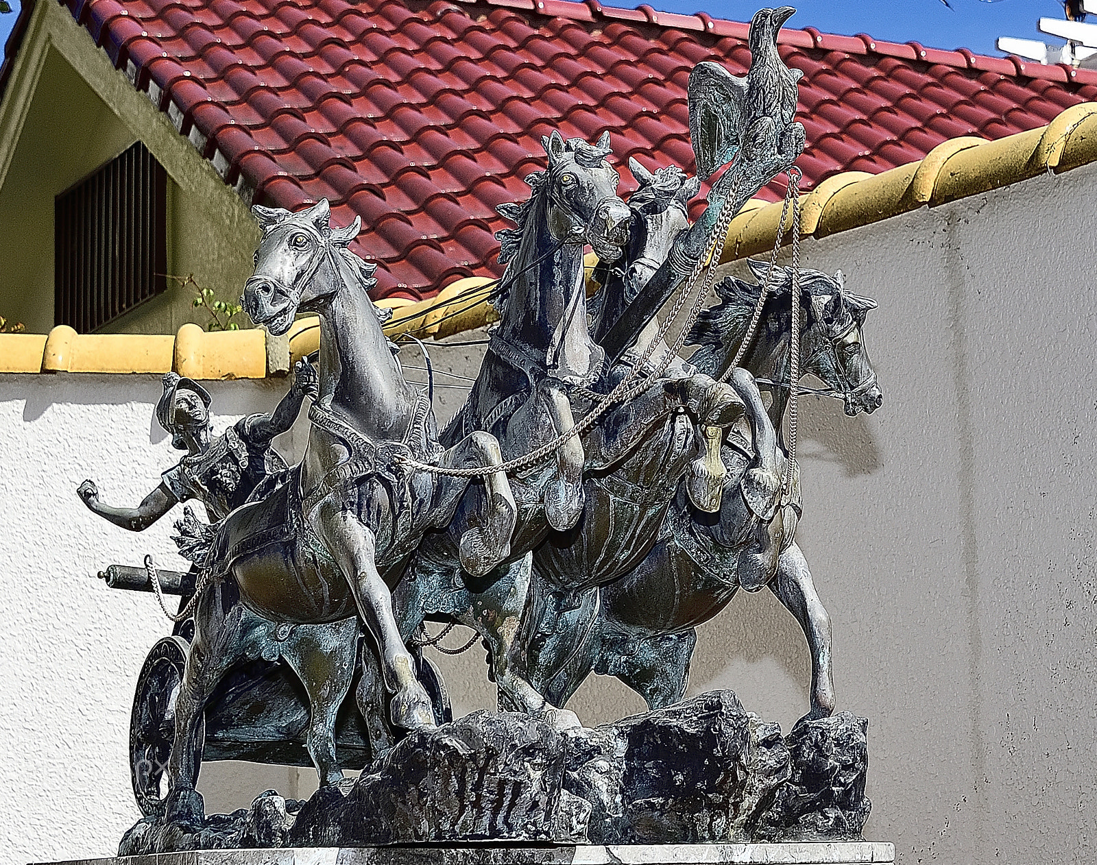 Nikon D200 sample photo. Chariot statue of rome photography