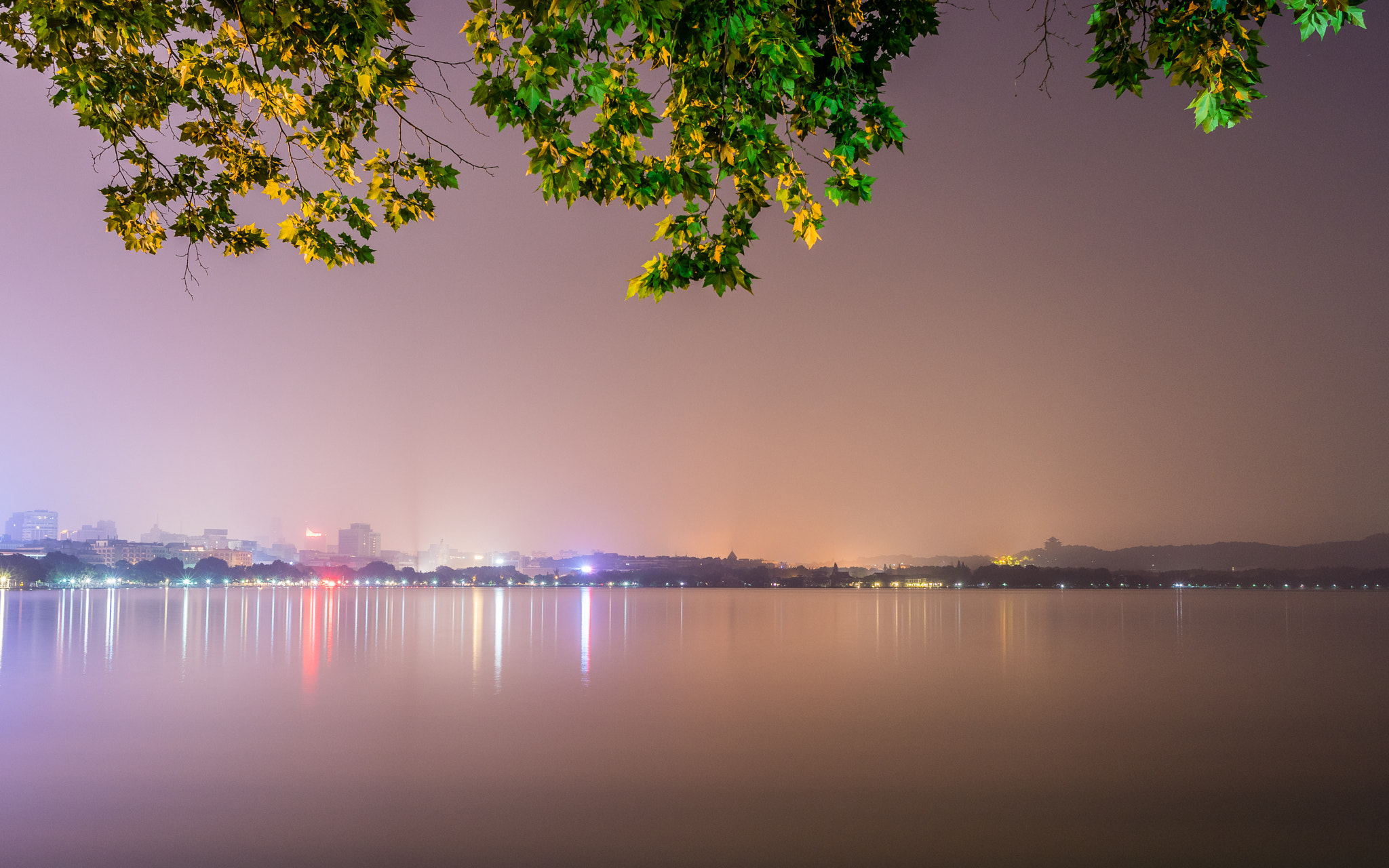 West Lake at night