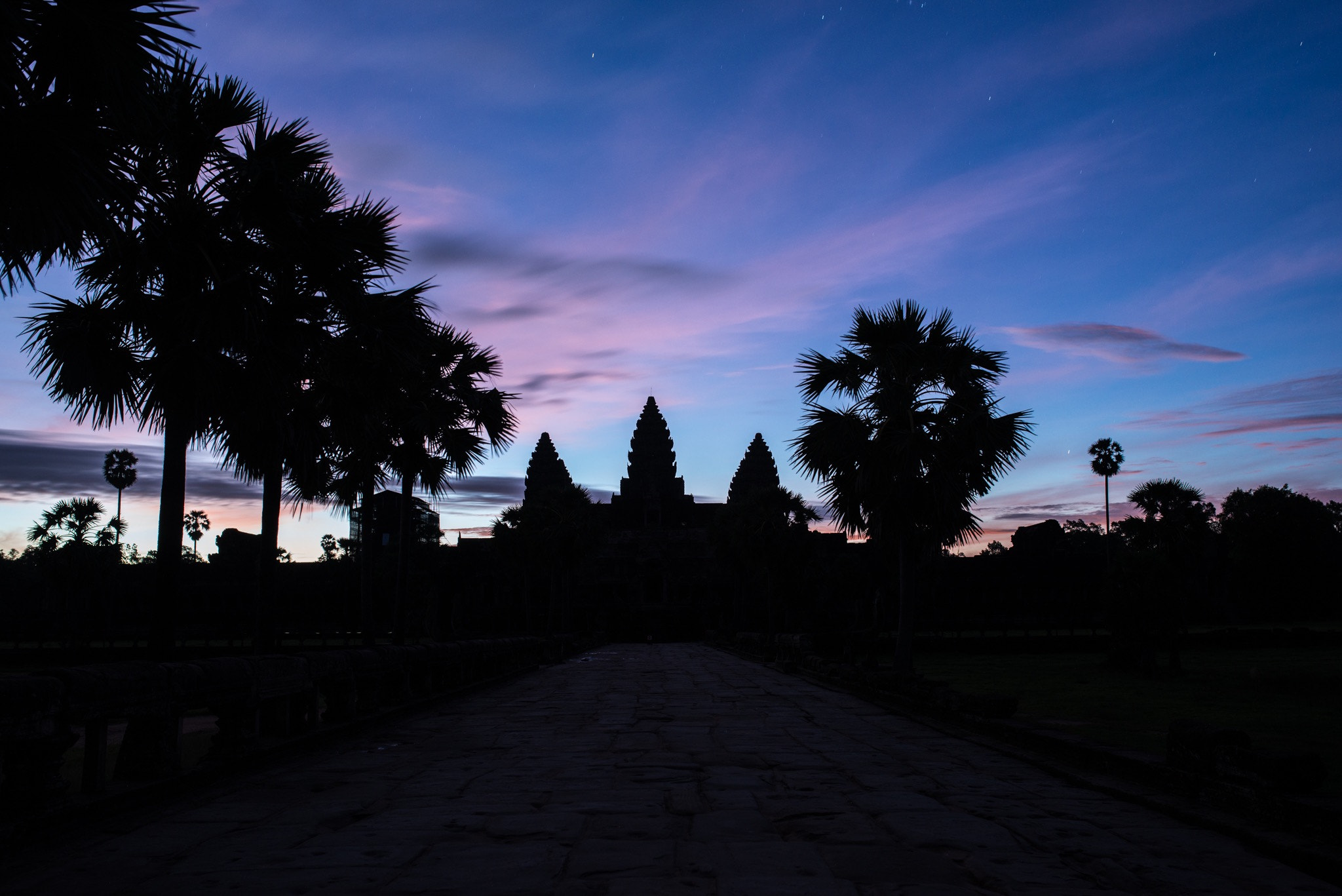 Nikon D800E + Sigma 35mm F1.4 DG HSM Art sample photo. First light over angkor wat photography