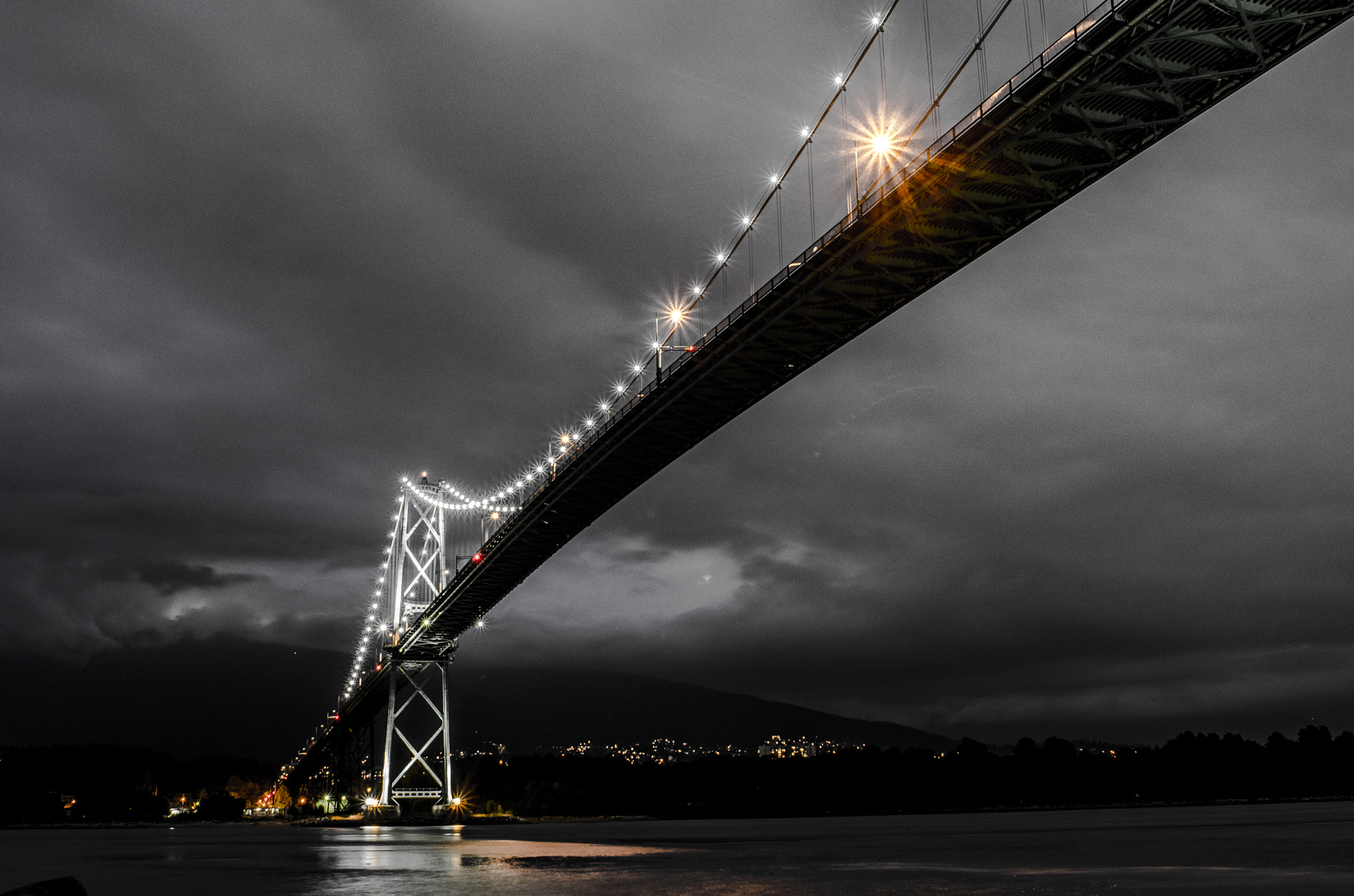 Nikon D5100 + Nikon AF Nikkor 24mm F2.8D sample photo. Lions gate at dusk photography