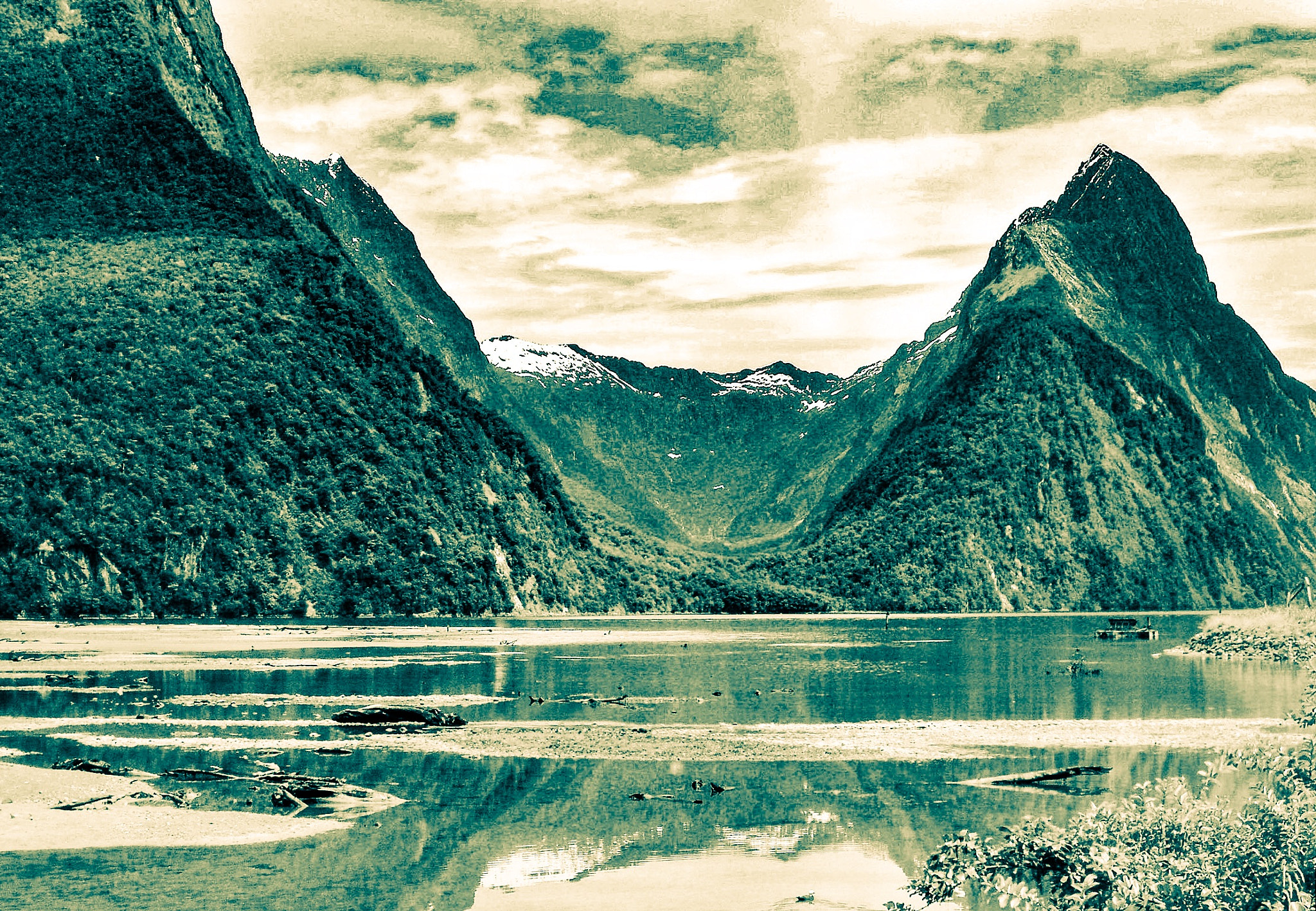 Olympus X-3,C-60Z sample photo. Milford sound new zealand taken 11 years ago photography