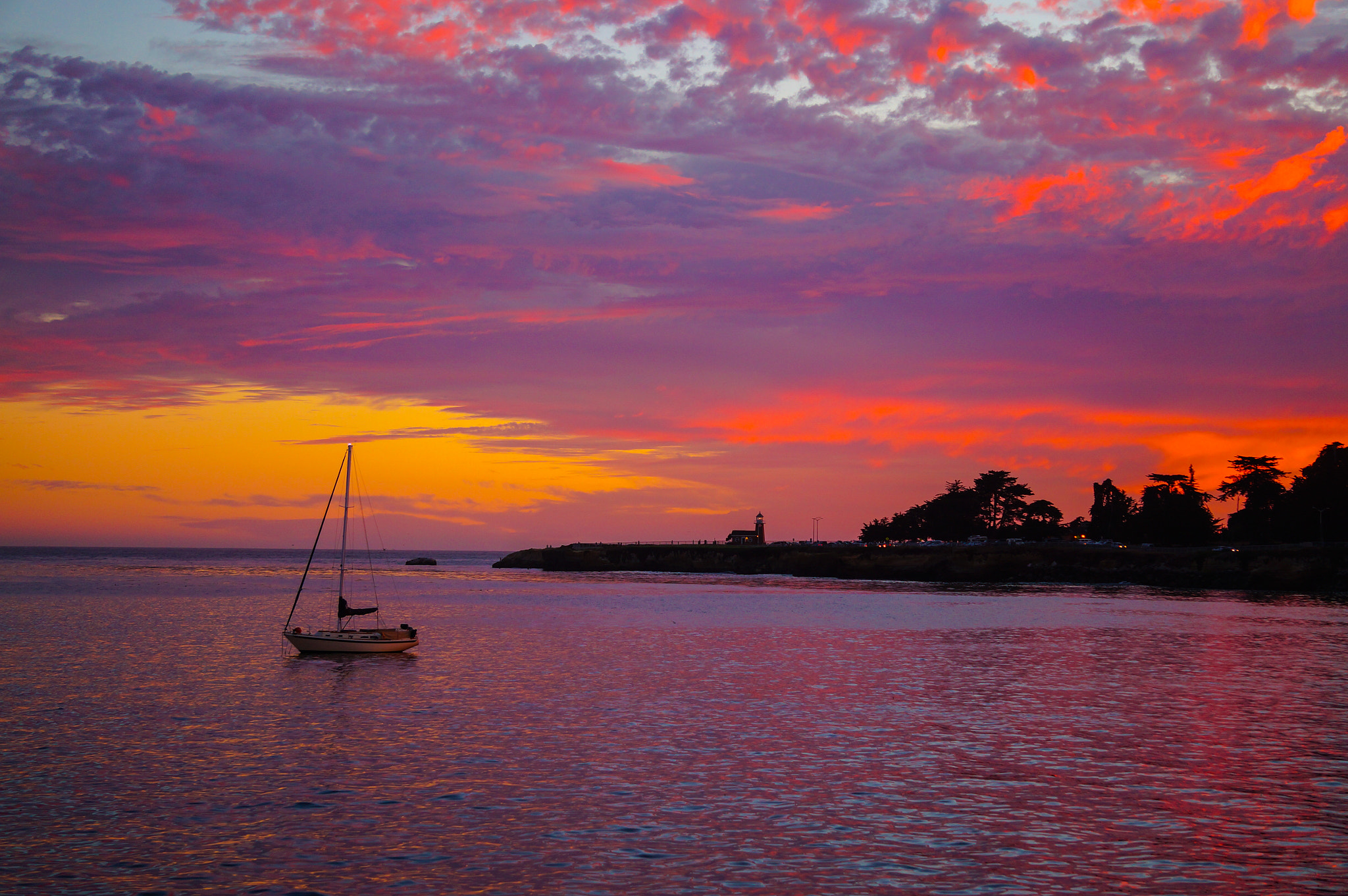 Sony Alpha NEX-F3 + Sony E 55-210mm F4.5-6.3 OSS sample photo. Sunset at santa cruz photography
