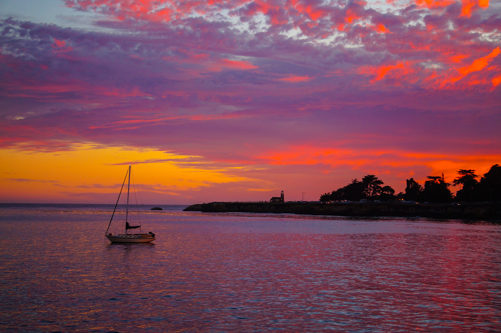 Sony Alpha NEX-F3 + Sony E 55-210mm F4.5-6.3 OSS sample photo. Sunset at santa cruz photography