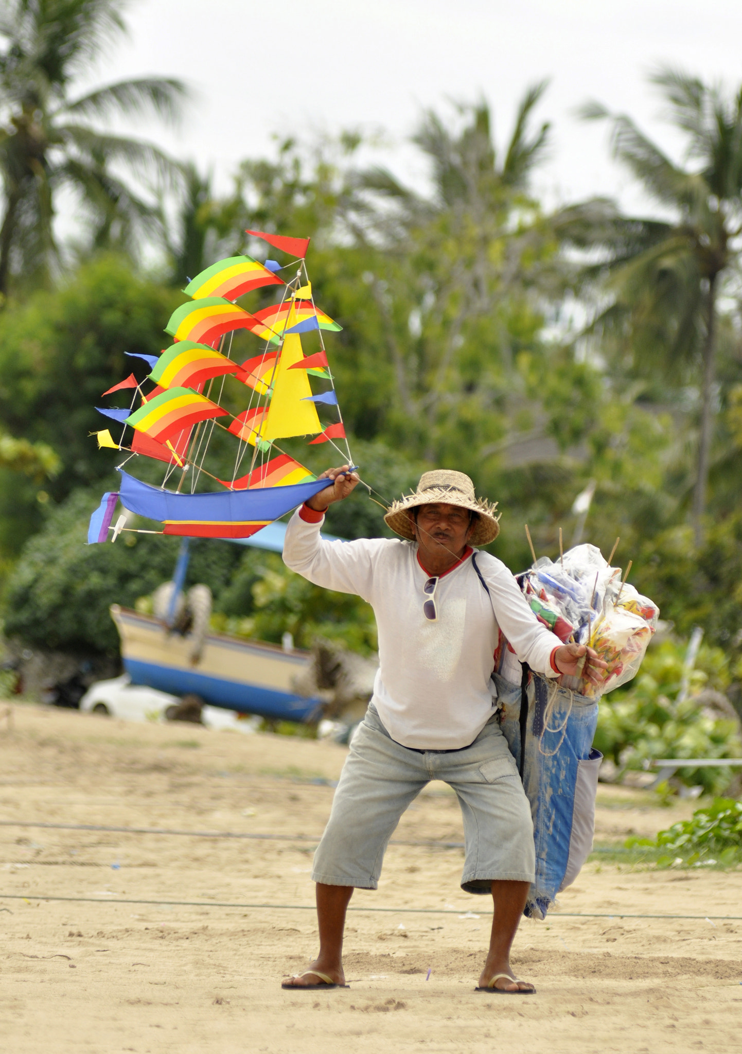 AF Zoom-Nikkor 80-200mm f/2.8 ED sample photo. Kite-seller photography