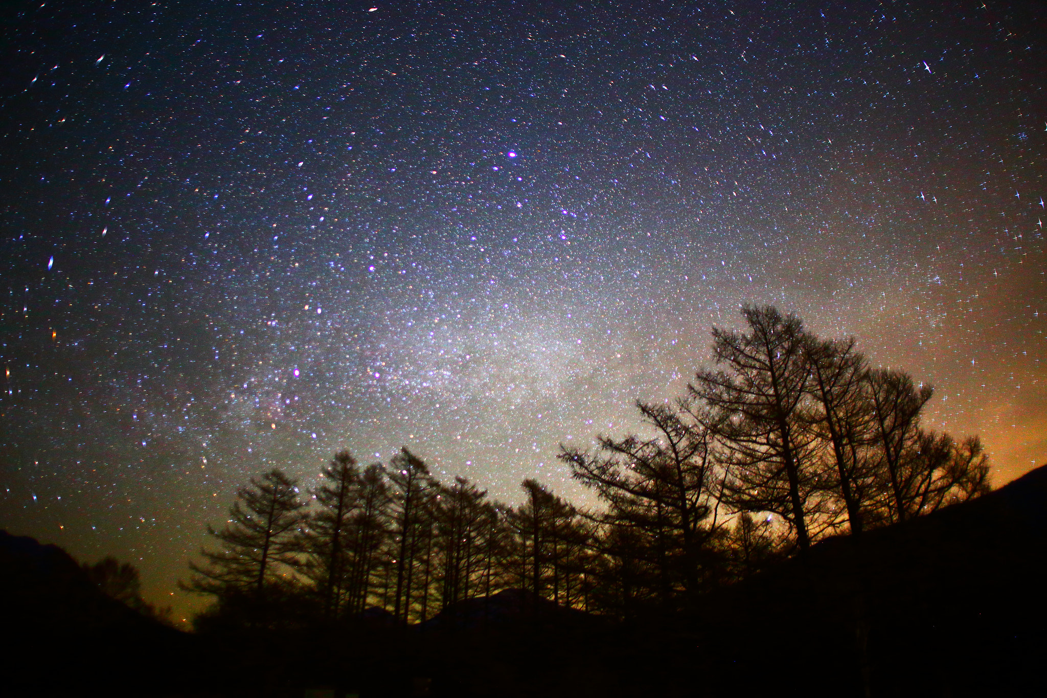 Canon EF 17-35mm f/2.8L + 1.4x sample photo. Starry sky photography