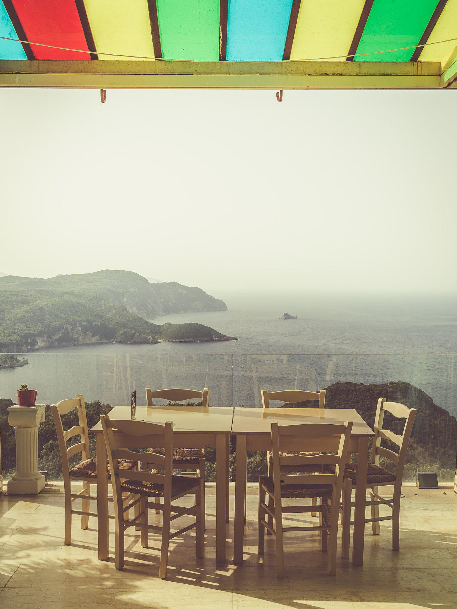 Sony Alpha a5000 (ILCE 5000) + Sigma 19mm F2.8 EX DN sample photo. Balcony to paleokastritsa photography