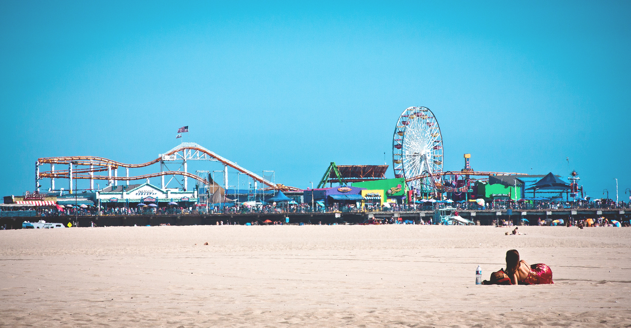Canon EF 28-135mm F3.5-5.6 IS USM sample photo. Santa monica pier photography