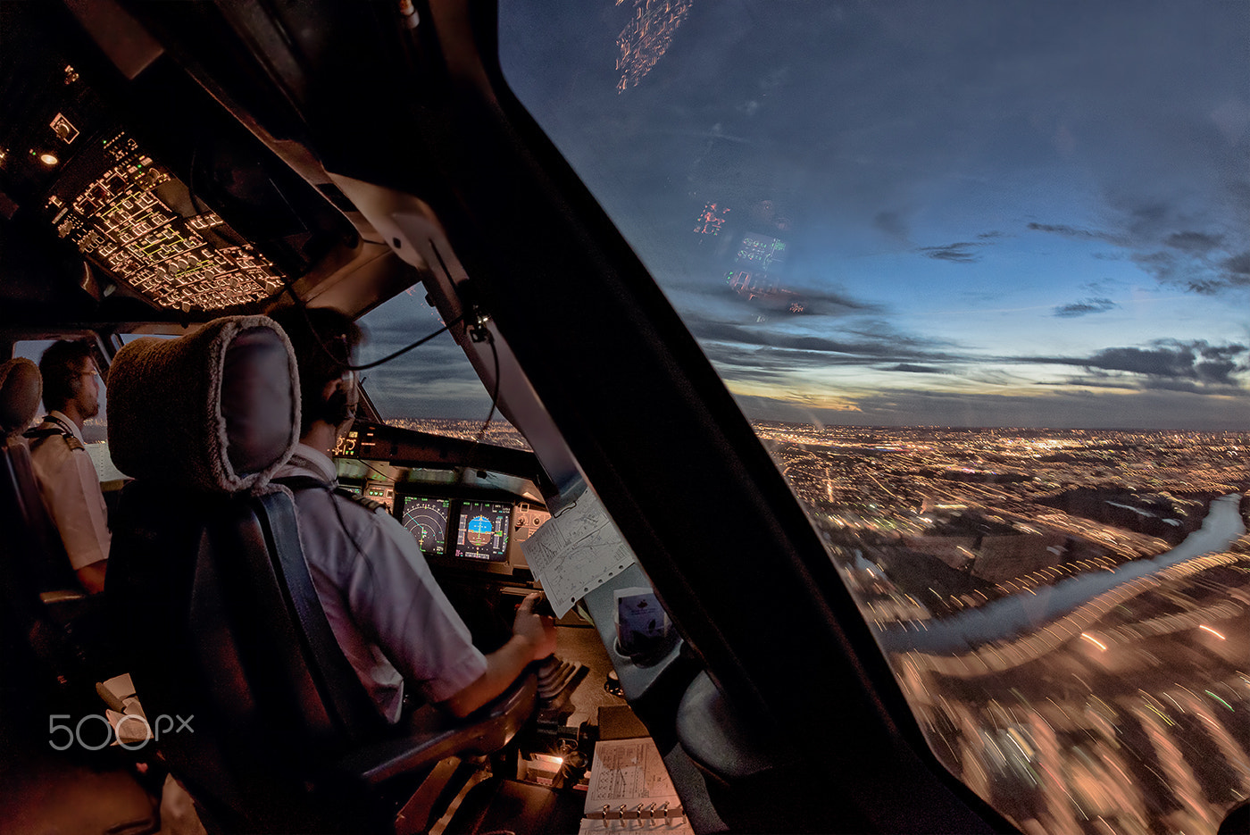 Nikon D750 + Sigma 15mm F2.8 EX DG Diagonal Fisheye sample photo. Landing at paris orly photography