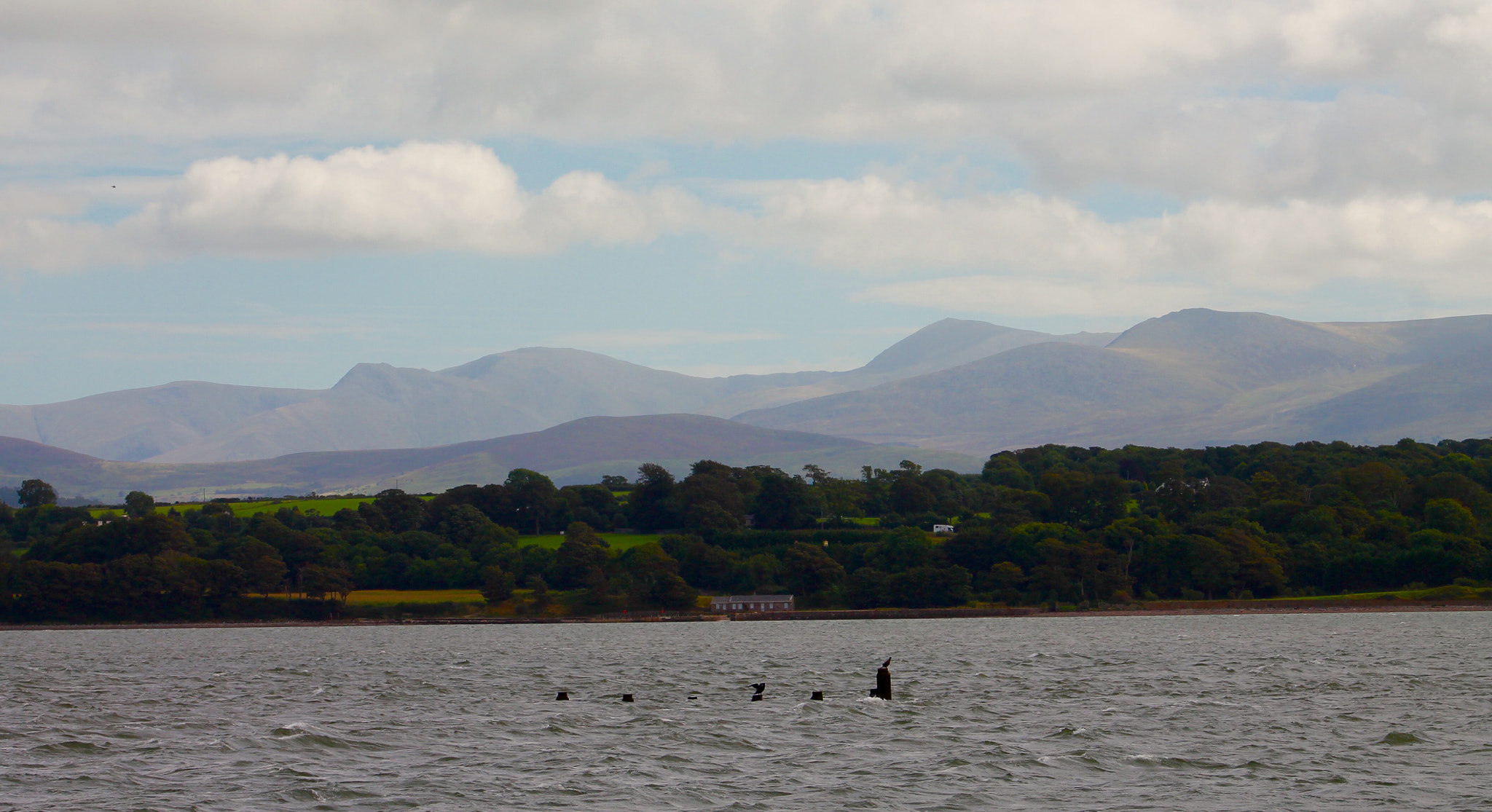 Canon EF75-300mm f/4-5.6 sample photo. Meni strait anglesey snowdonia in the background photography