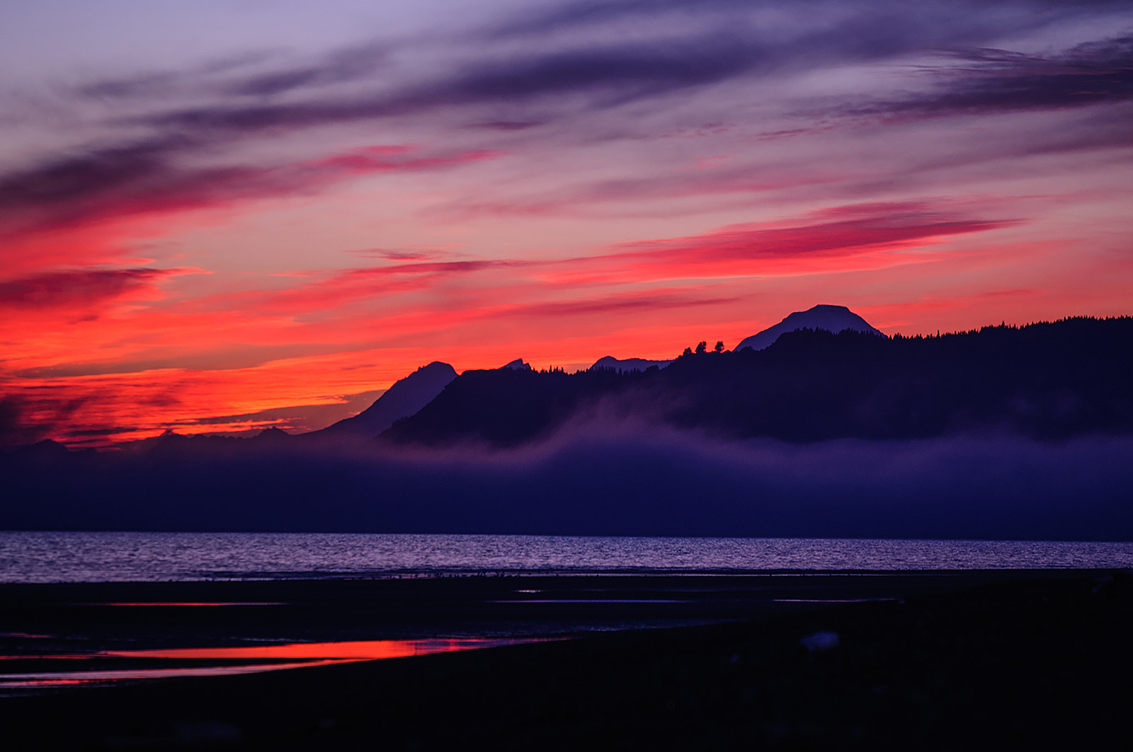 AF-S Zoom-Nikkor 80-200mm f/2.8D IF-ED sample photo. Fiery sunset photography