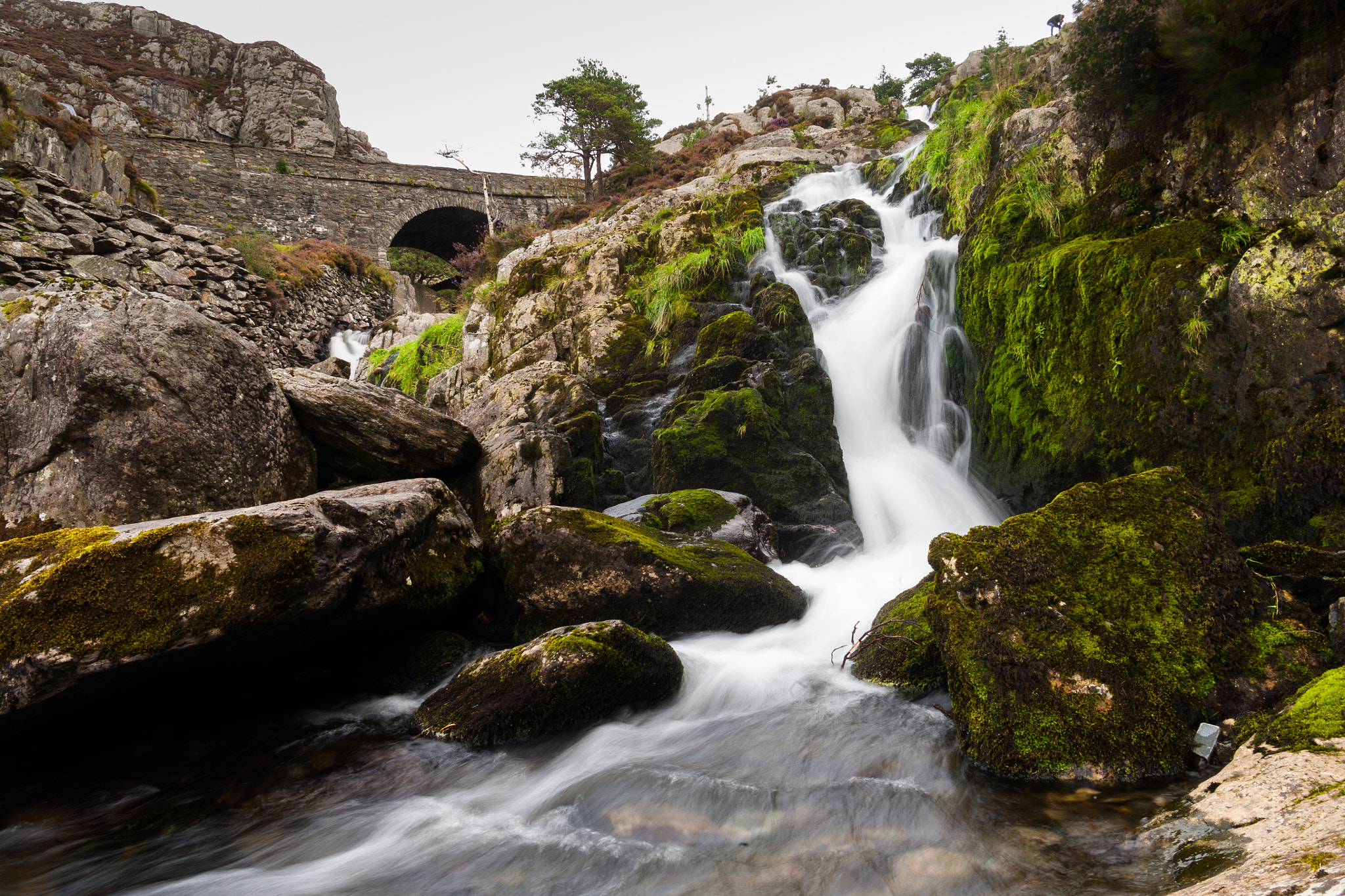 Canon EOS 5D sample photo. Waterfall in the ogwen valley photography