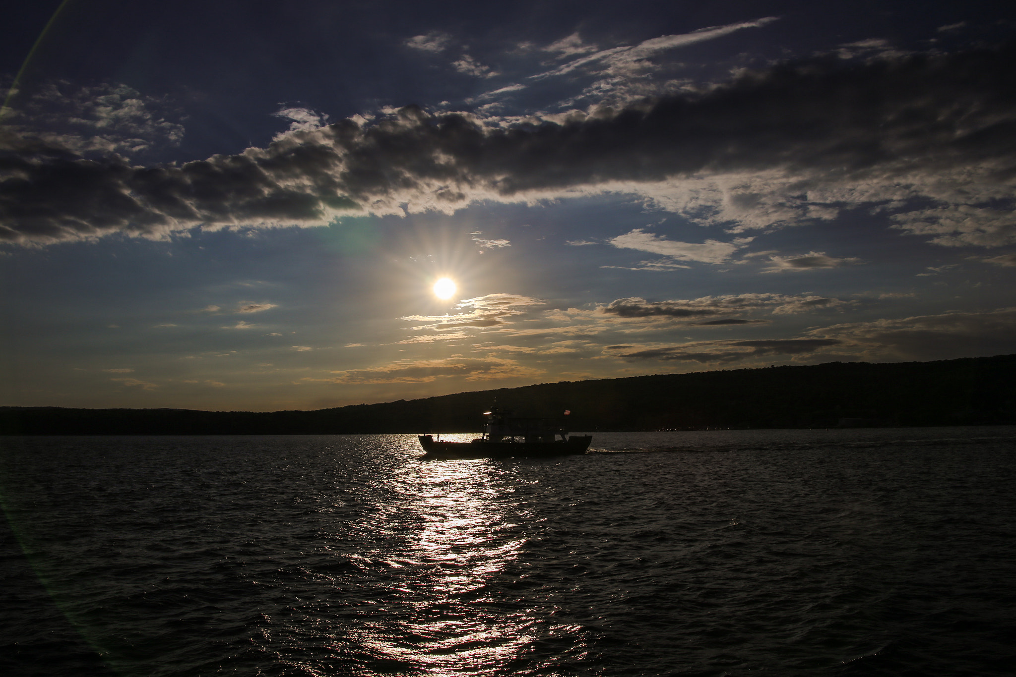 Canon 28-300mm sample photo. Ferry sunset view photography