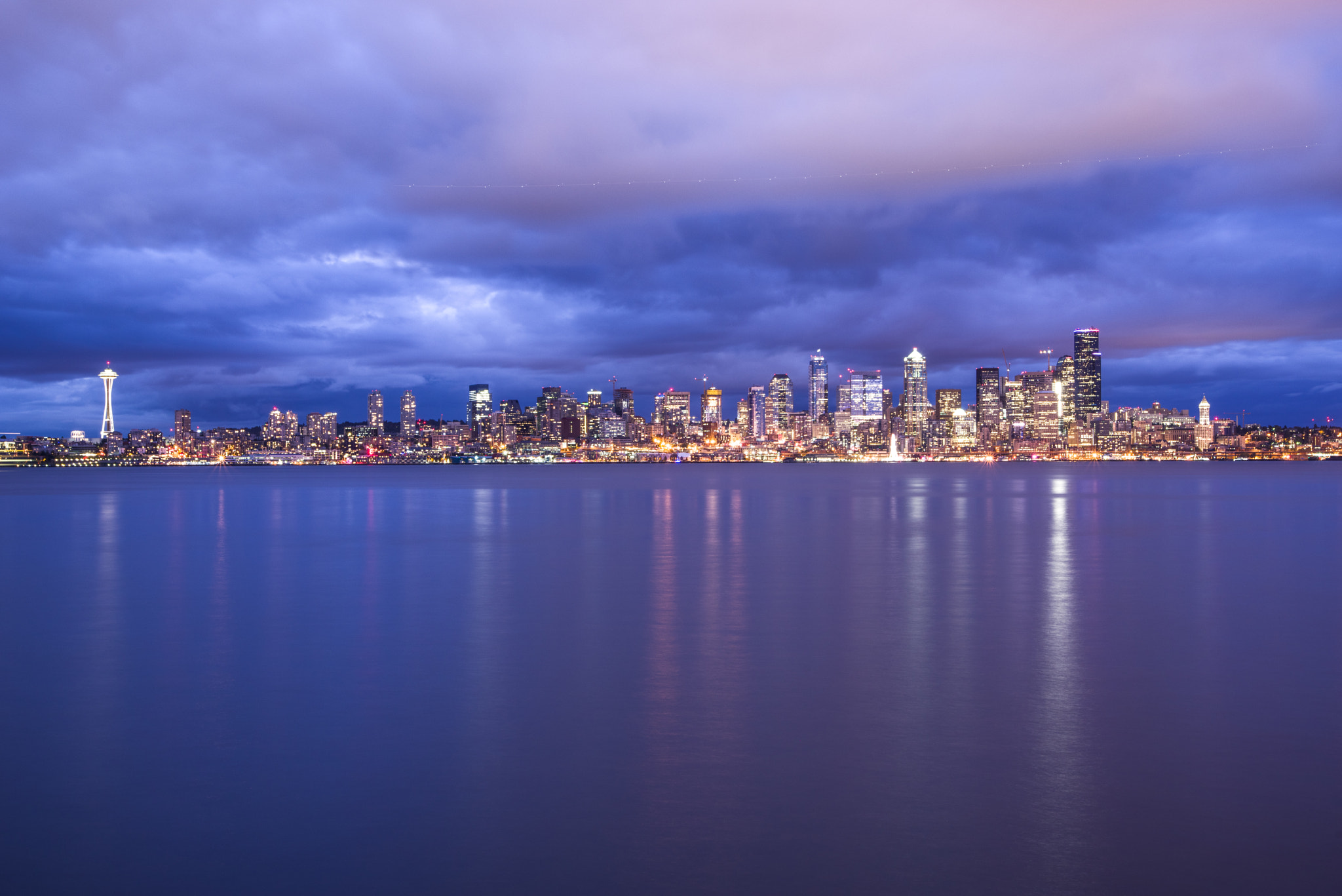 Pentax K-1 sample photo. After the sunset at alki beach, seattle photography