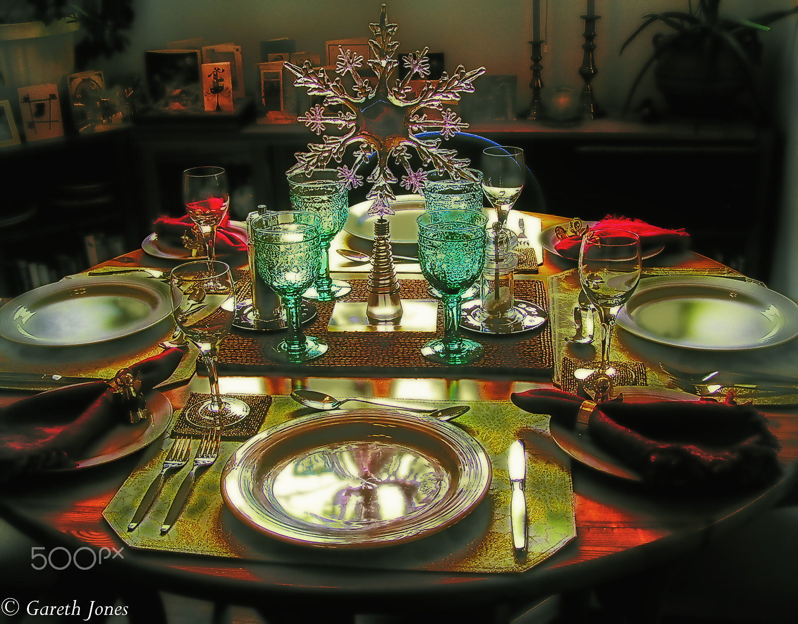 Olympus C750UZ sample photo. Xmas dinner table setting photography