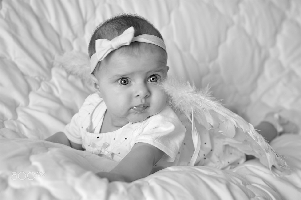 Nikon AF-S Nikkor 24-70mm F2.8G ED sample photo. B&w angel photography