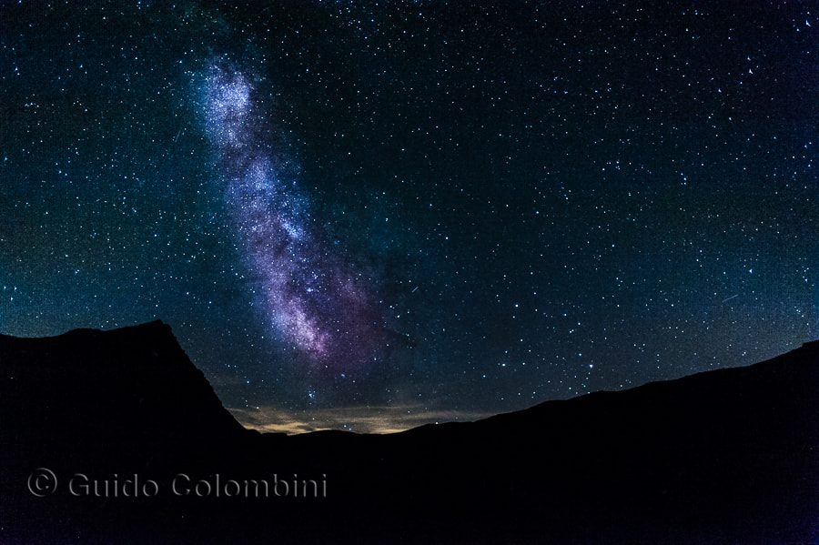 Nikon D700 + AF Nikkor 24mm f/2.8 sample photo. Starry night over mt. gaviola photography