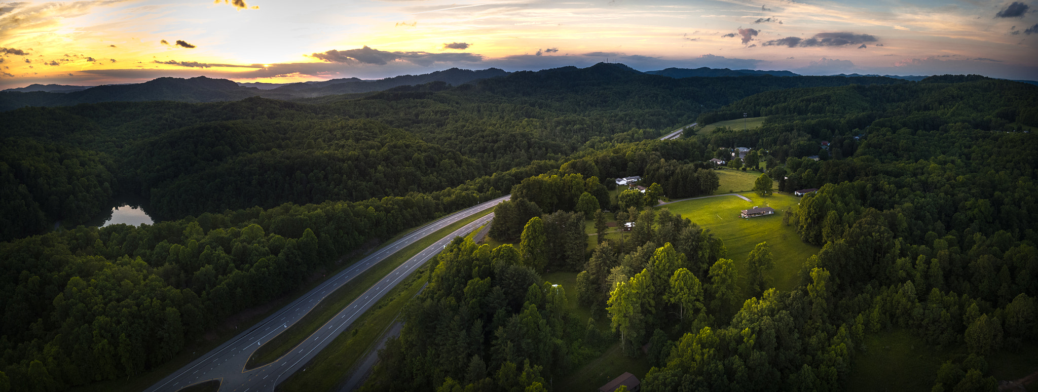 DJI FC550 sample photo. Road to summersville | west virginia photography