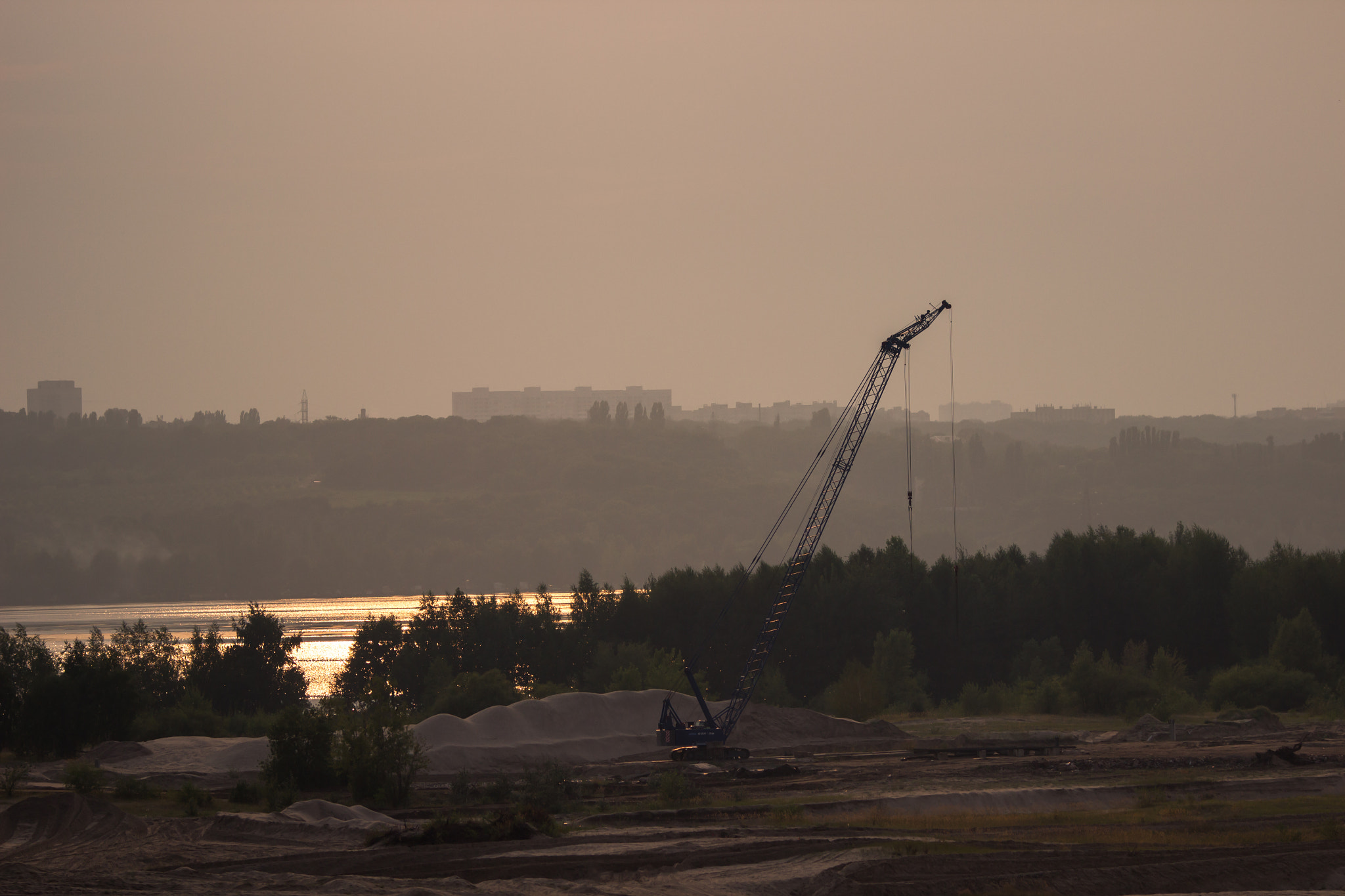 Sigma 70-200mm F2.8 EX DG OS HSM sample photo. Закат на водохранилище photography