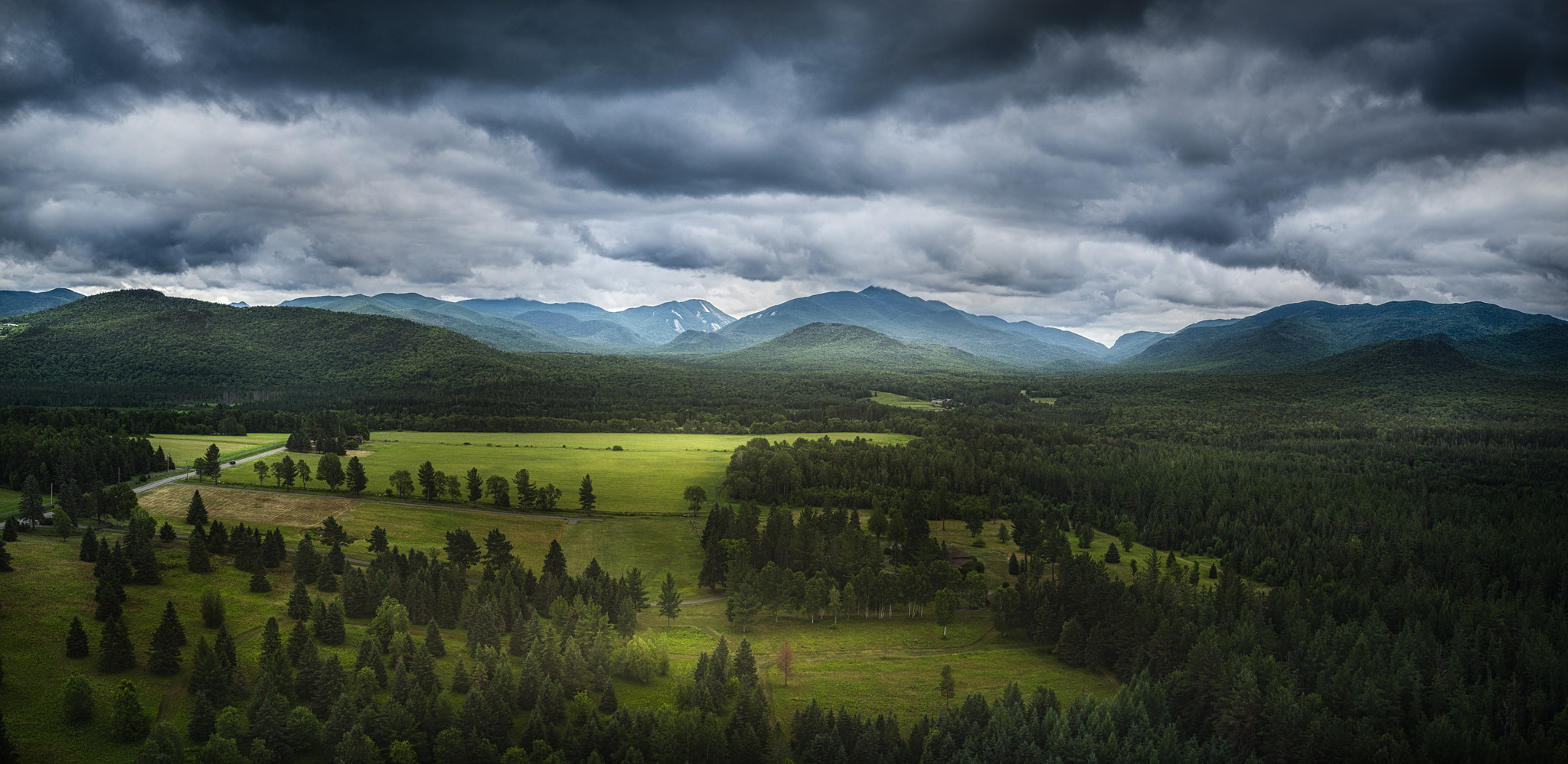DJI FC550 sample photo. Moody mountains | the adirondacks photography