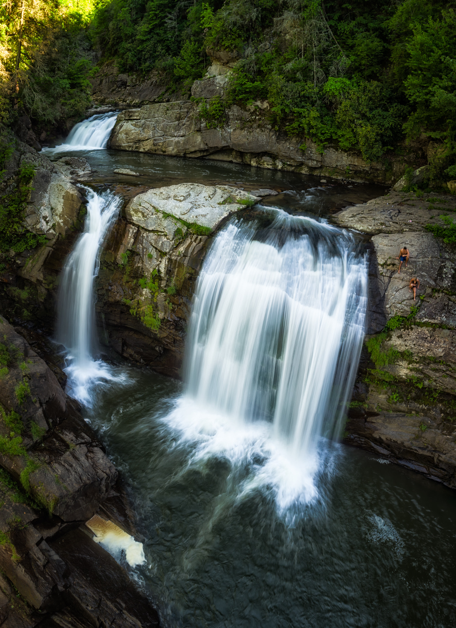 DJI FC550 sample photo. Natural water slide | twisting falls in tennessee photography