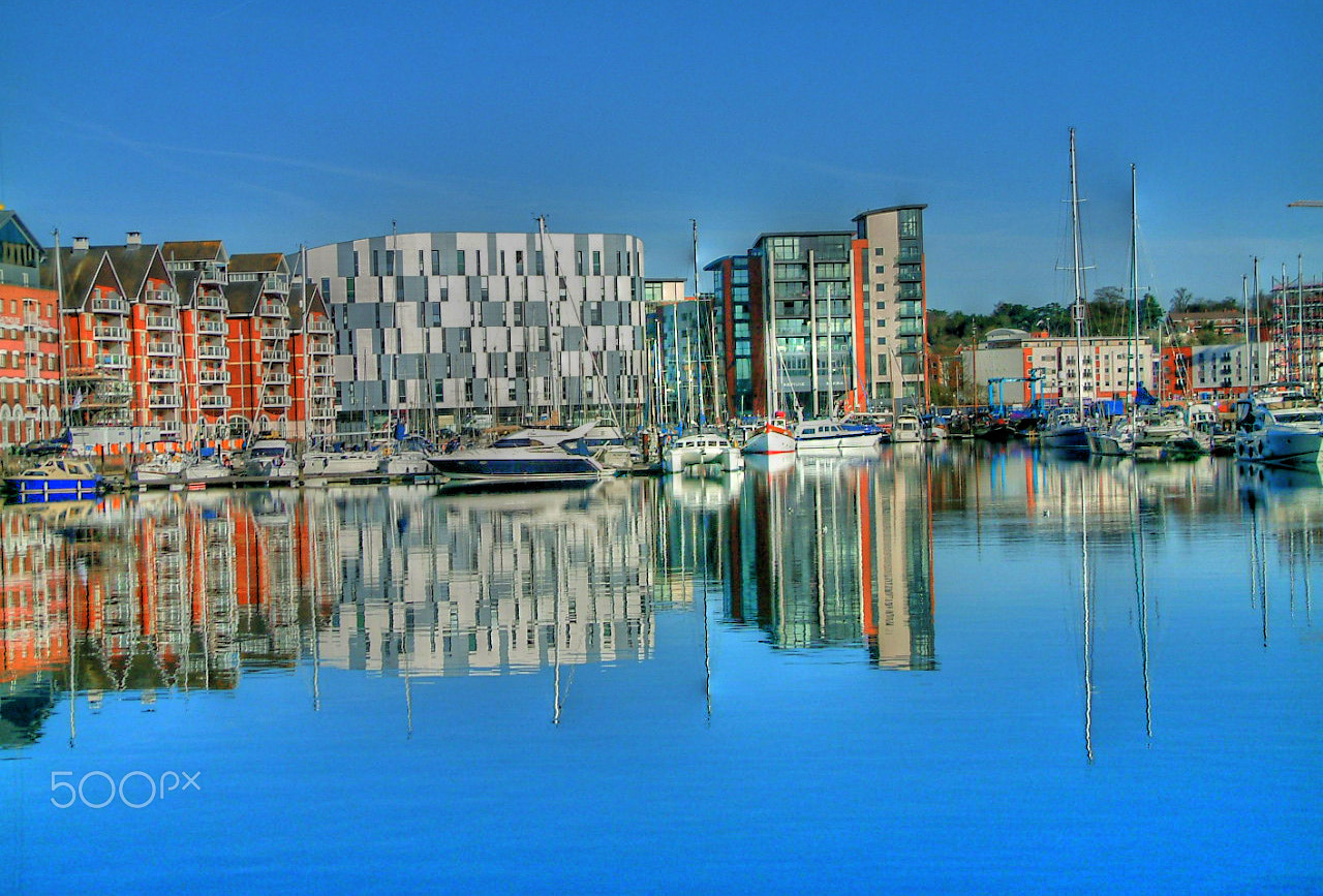 Fujifilm FinePix S602 ZOOM sample photo. Ipswich marina & university photography