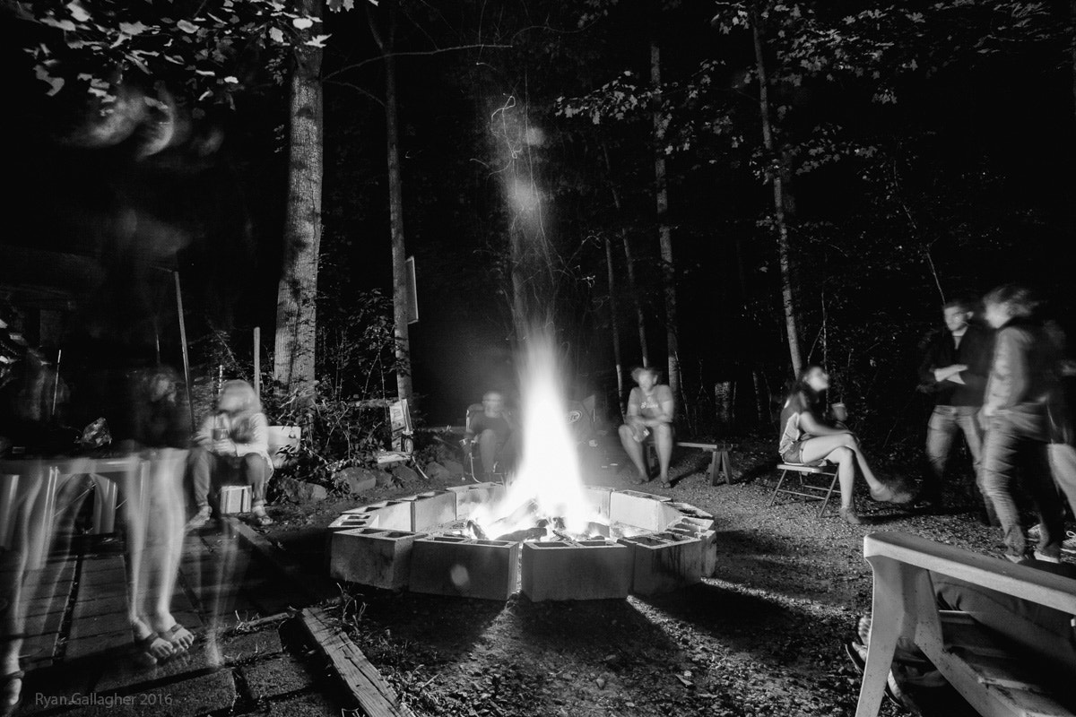 Canon EOS 500D (EOS Rebel T1i / EOS Kiss X3) sample photo. Campfire ghosts and ember trails photography