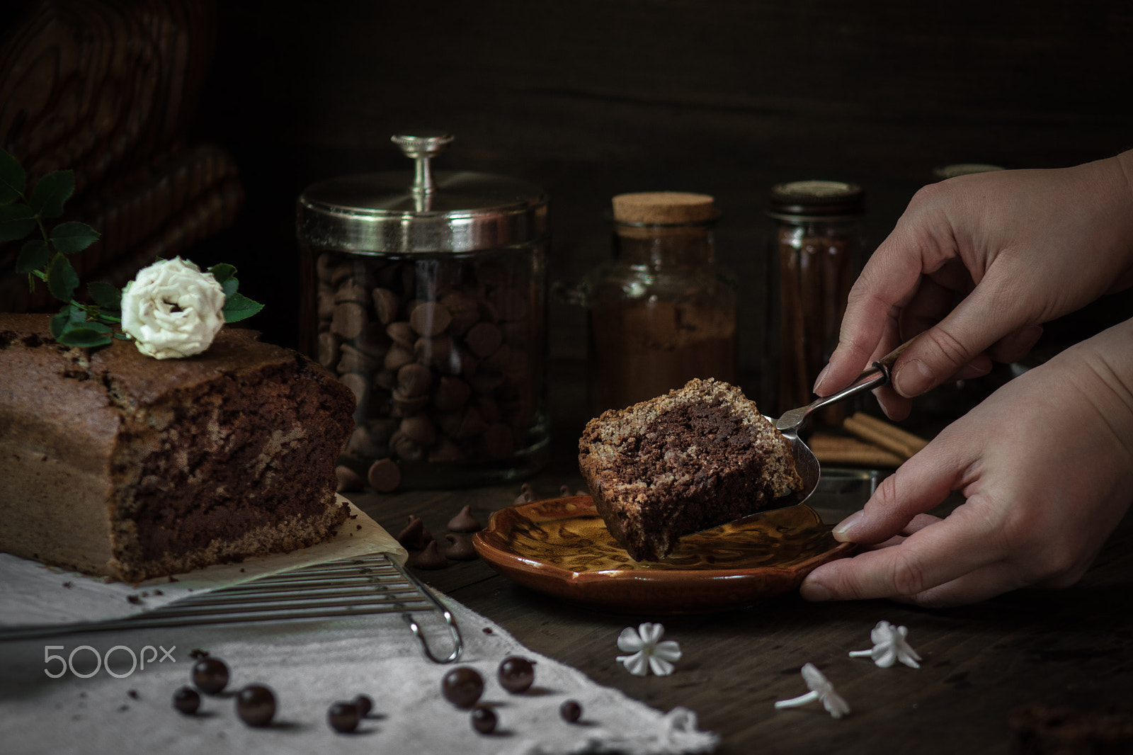 Canon EF 75-300mm f/4-5.6 USM sample photo. Marble banana bread photography