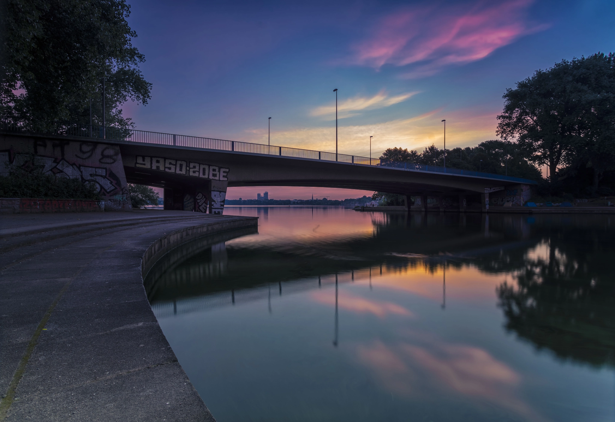 Sony a7R + Canon EF 17-40mm F4L USM sample photo. Alster bridge photography