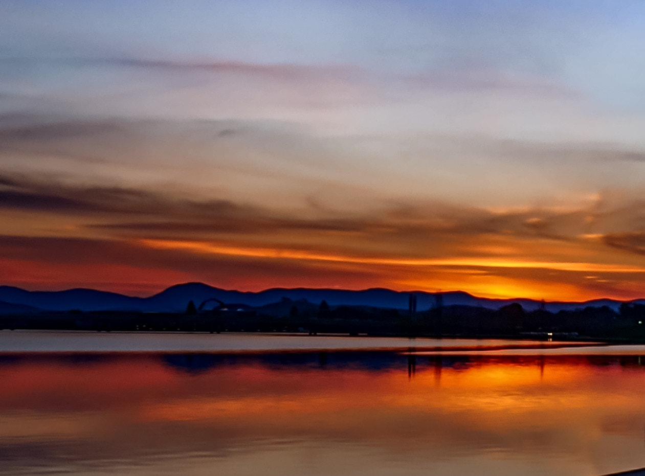 Panasonic DMC-GM1S sample photo. Fire in the sky - location: lake burley-griffith, act, australia photography