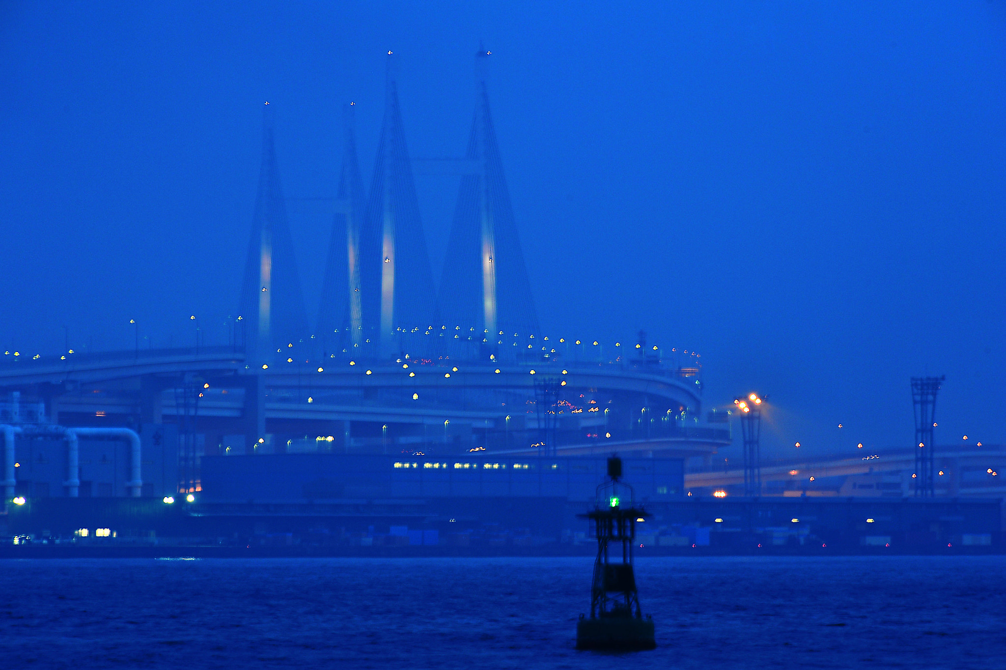 Nikon D4 sample photo. Yokohama bay bridge photography