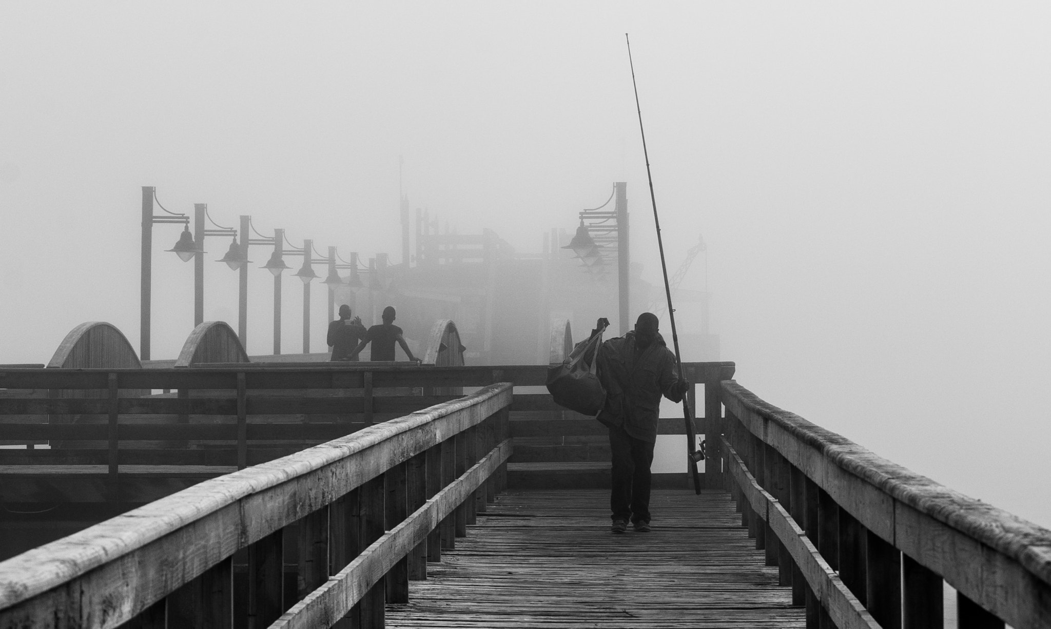 Nikon D600 + Tamron SP 70-300mm F4-5.6 Di VC USD sample photo. The fisherman in the fog photography