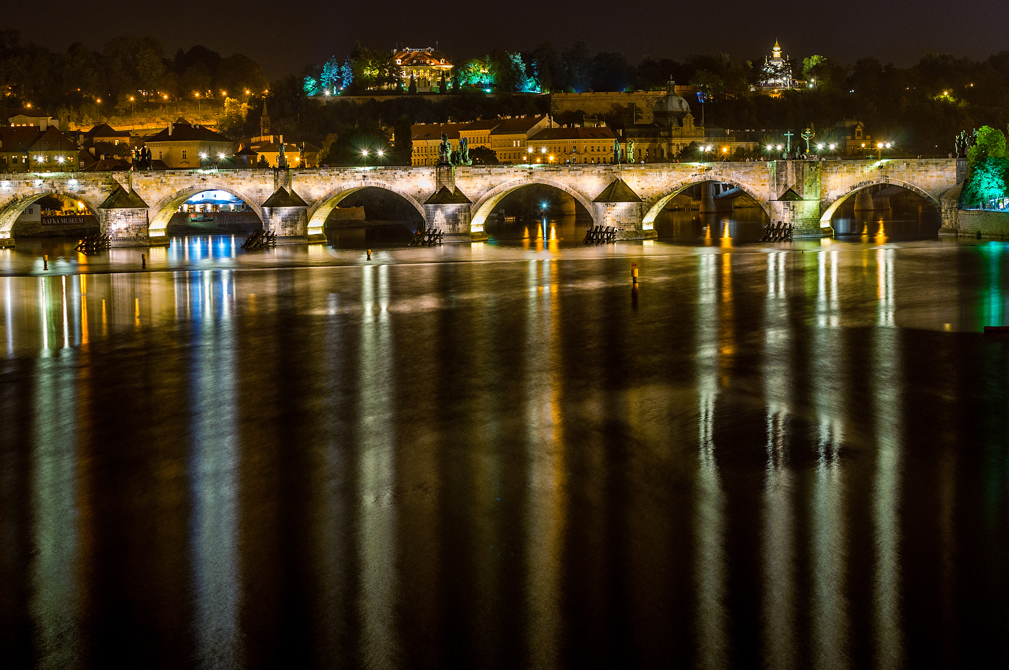 Nikon D5000 sample photo. Karl's bridge by night photography