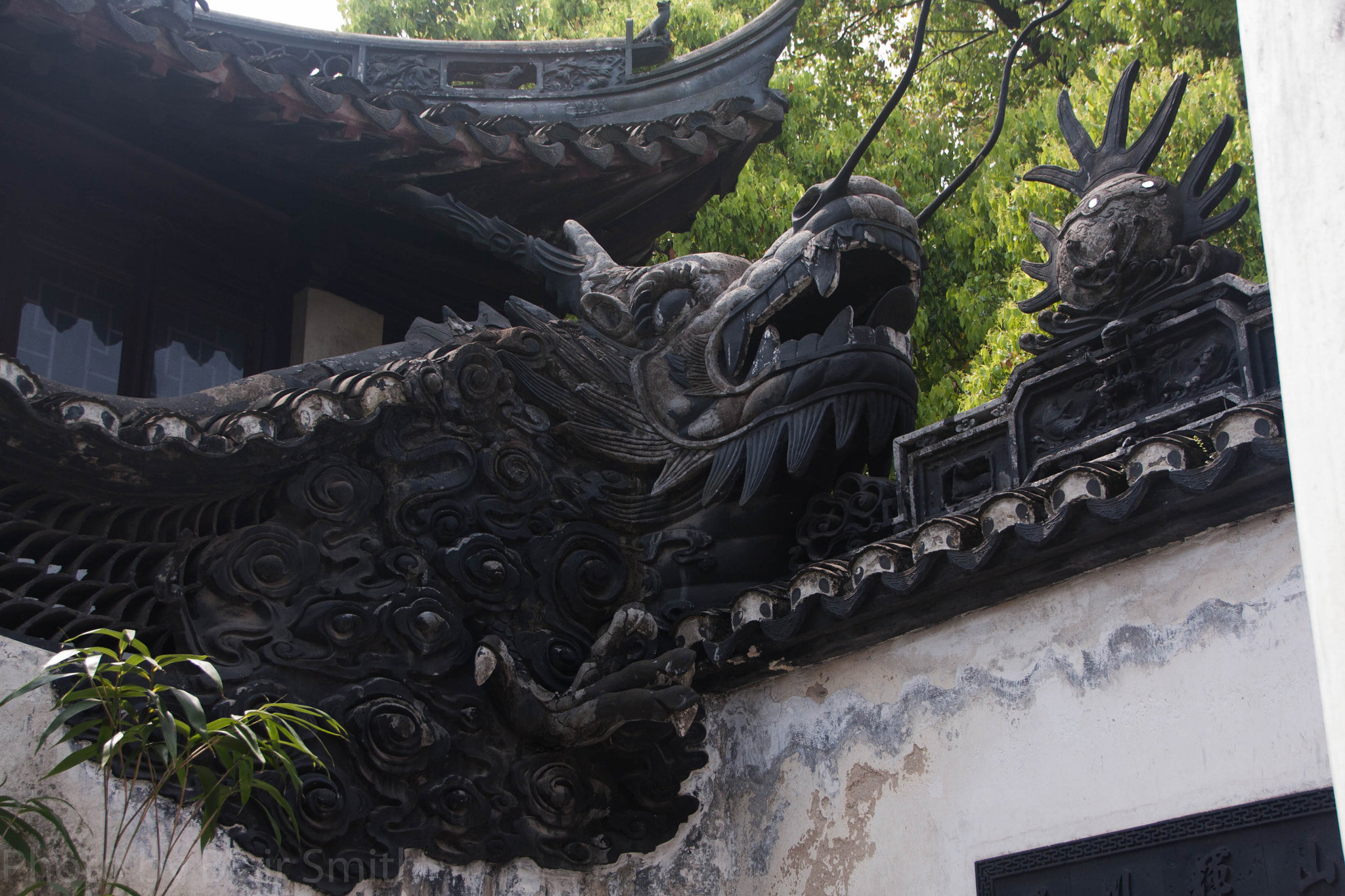 Canon EOS 40D sample photo. Dragon carving photography