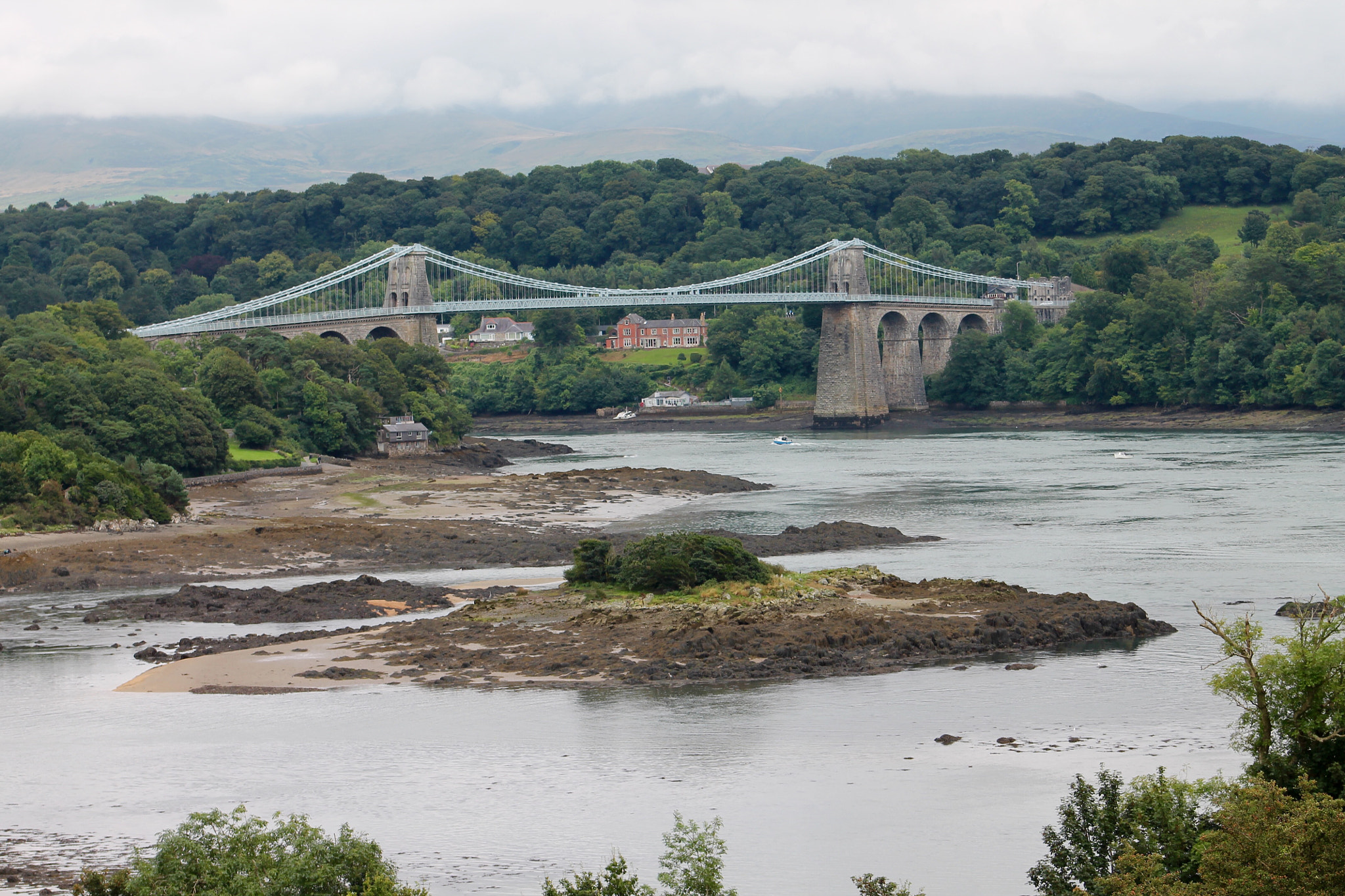 Canon EF75-300mm f/4-5.6 sample photo. Meni suspension bridge looking majestic after 190 years of service photography