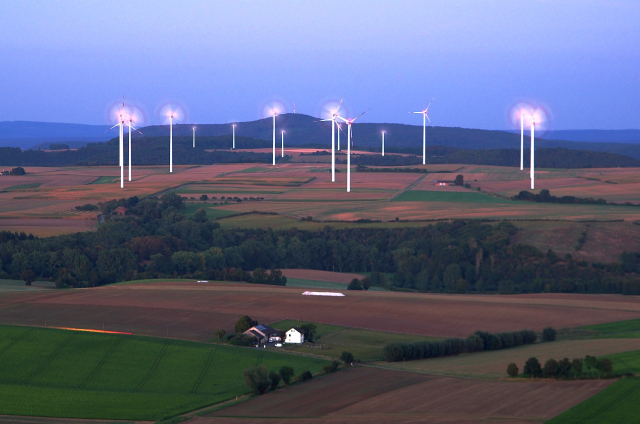 Pentax K-30 sample photo. Wind turbines photography