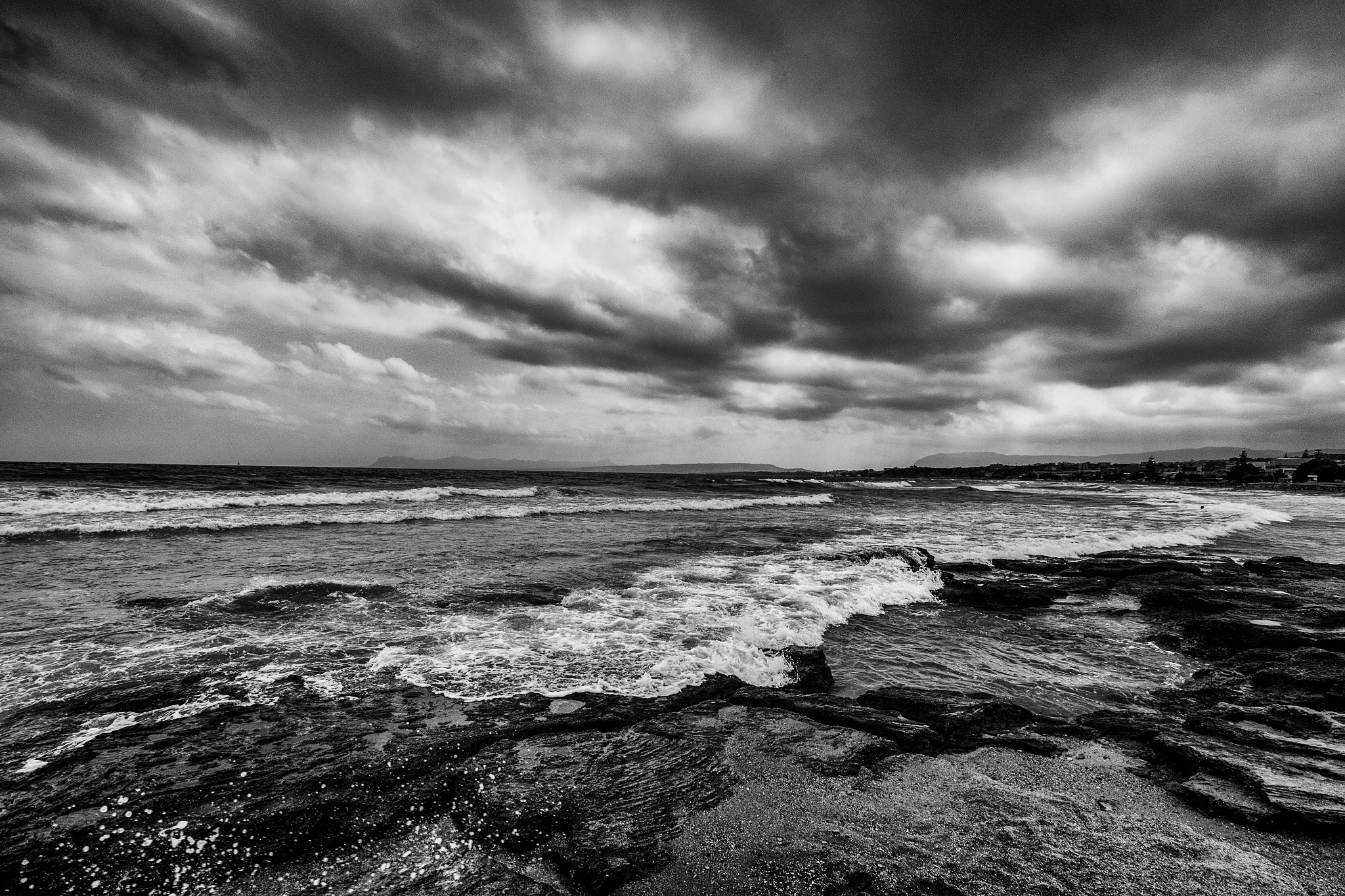 Pentax K-S1 sample photo. B&w agia marina photography