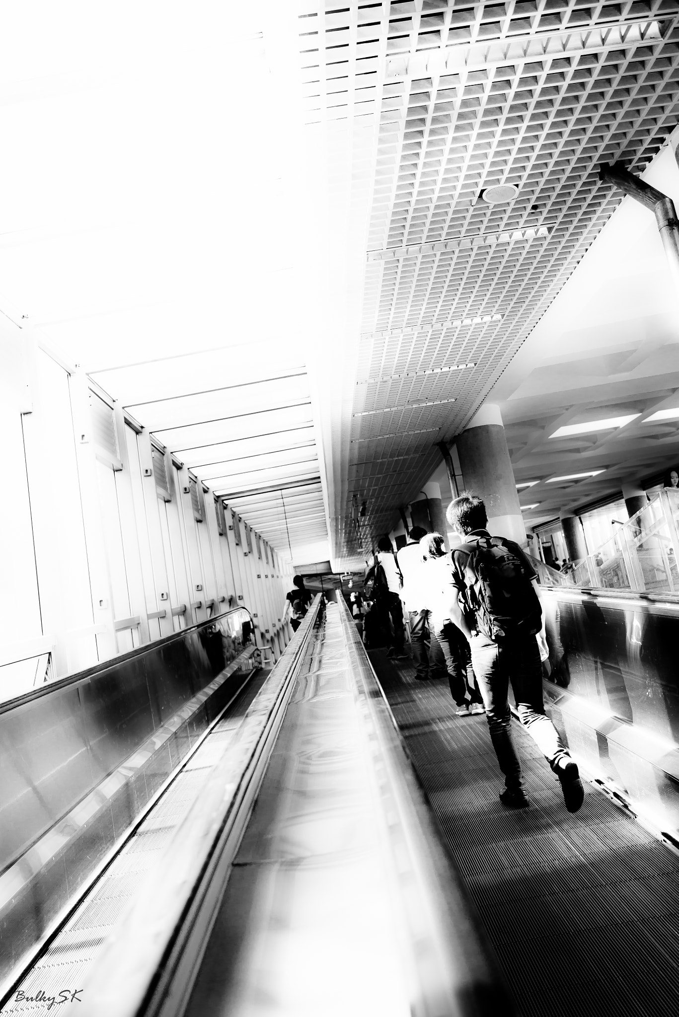 Nikon D610 sample photo. Escalator photography