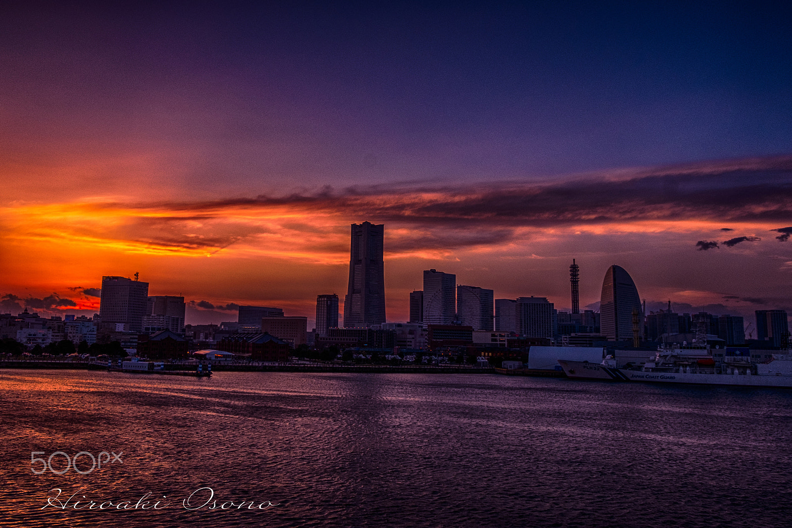 Fujifilm XC 16-50mm F3.5-5.6 OIS sample photo. Yokohama sunset photography