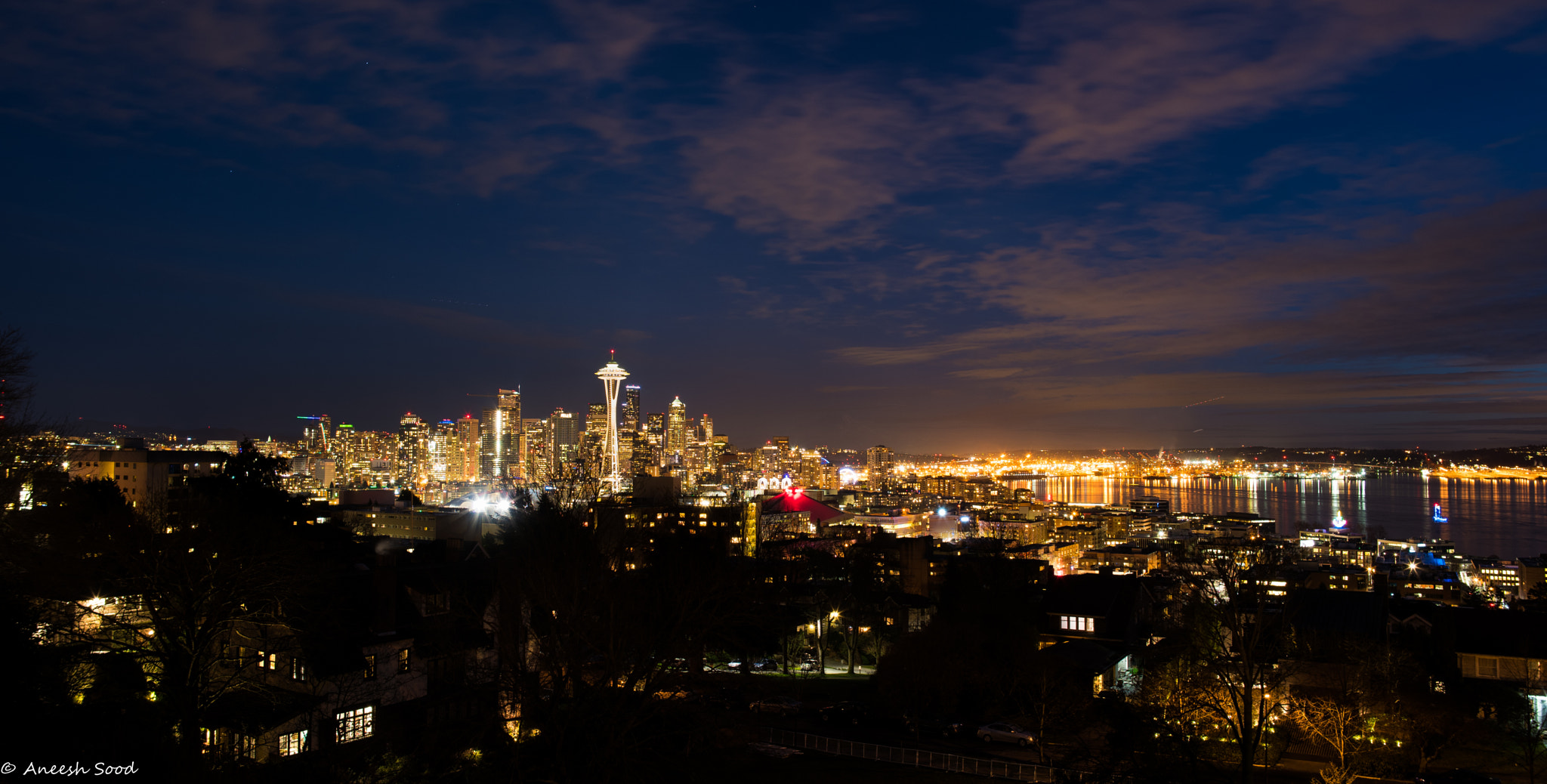 Samyang 12mm F2.8 ED AS NCS Fisheye sample photo. Seattle by night photography