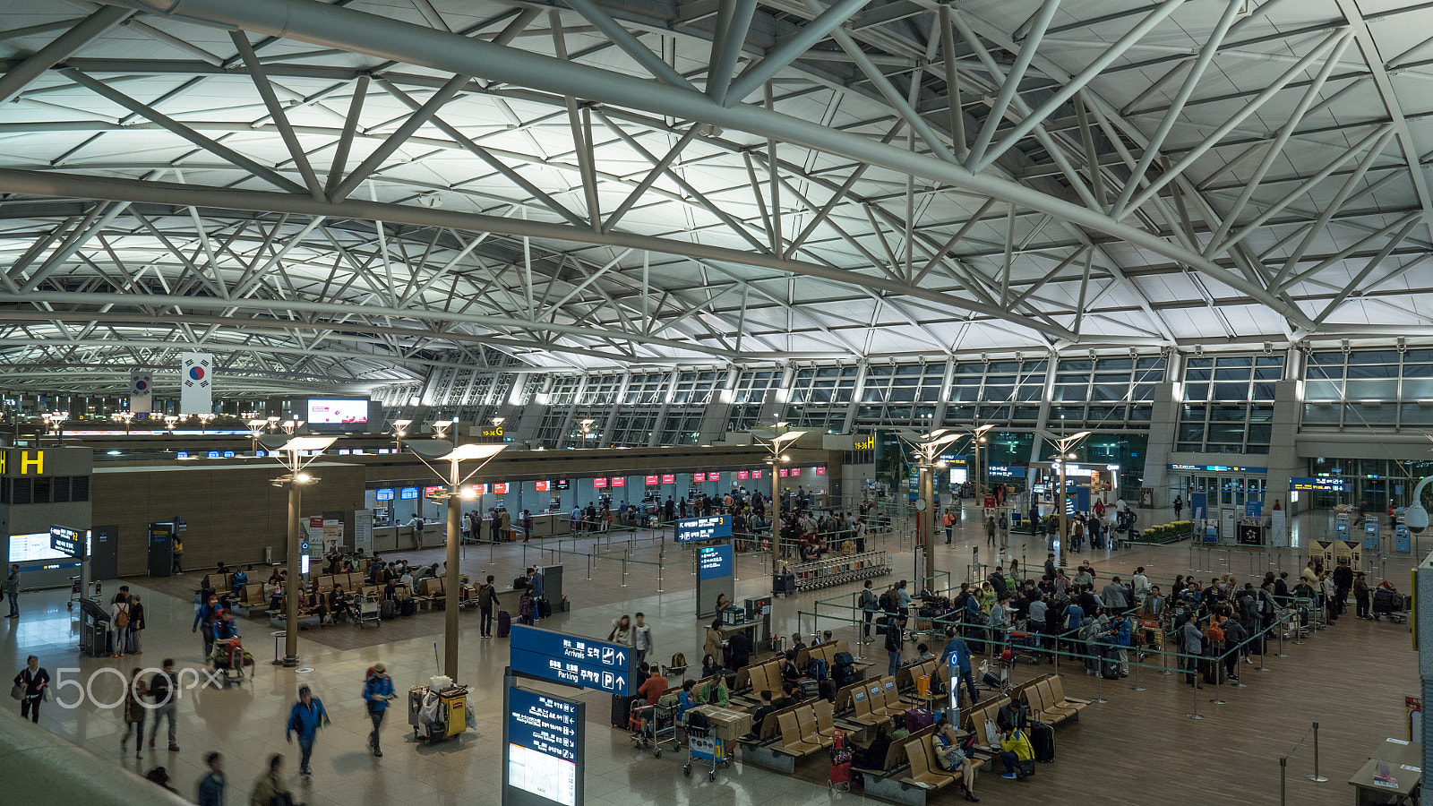 Panasonic Lumix DMC-GH4 + Olympus M.Zuiko Digital ED 7-14mm F2.8 PRO sample photo. Incheon international airport in seoul, south korea photography