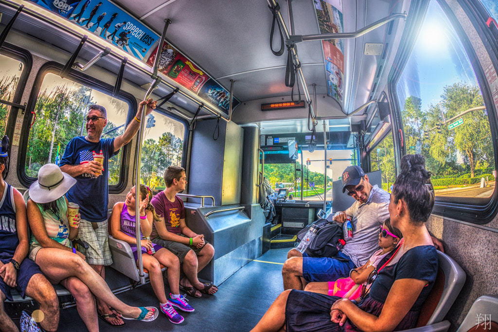 Nikon D610 + Sigma 15mm F2.8 EX DG Diagonal Fisheye sample photo. Bus photography