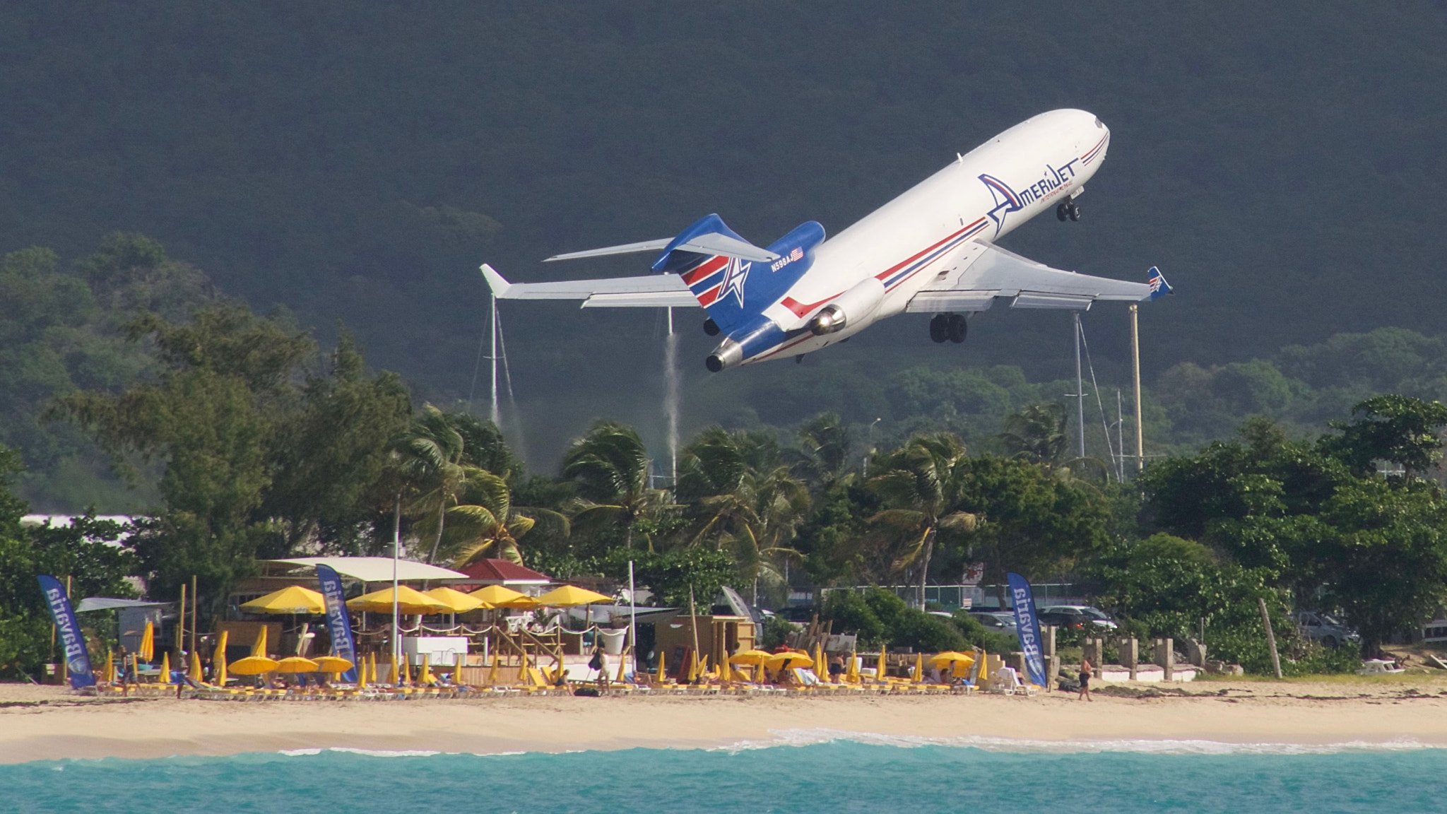 Pentax K-3 + Pentax smc DA 18-270mm F3.5-6.3 ED SDM sample photo. Amerijet cargo departing pjia - st.maarten photography