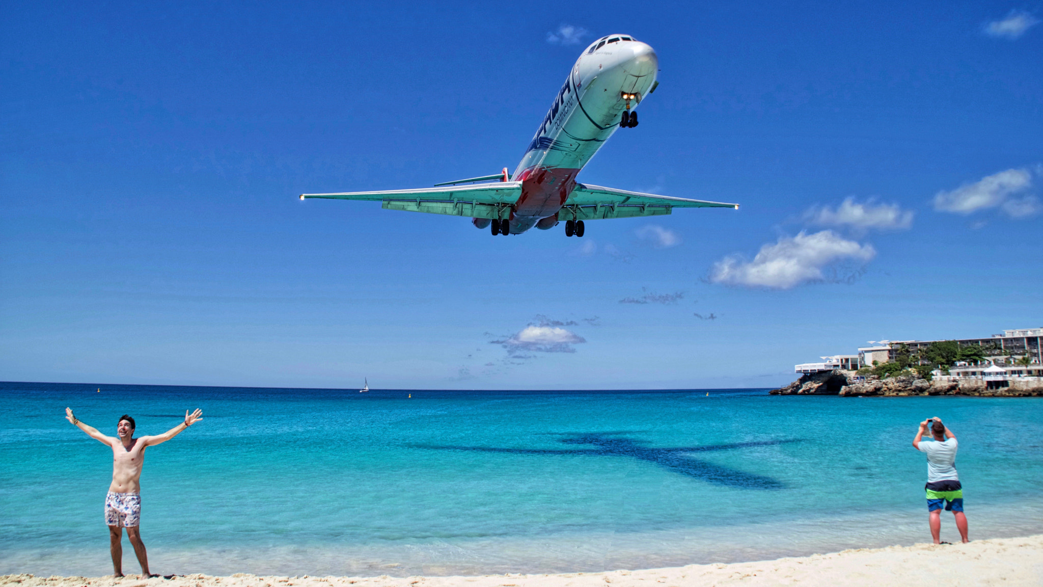 Tamron AF 18-200mm F3.5-6.3 XR Di II LD Aspherical (IF) Macro sample photo. Pawa arriving at pjia - st.maarten photography