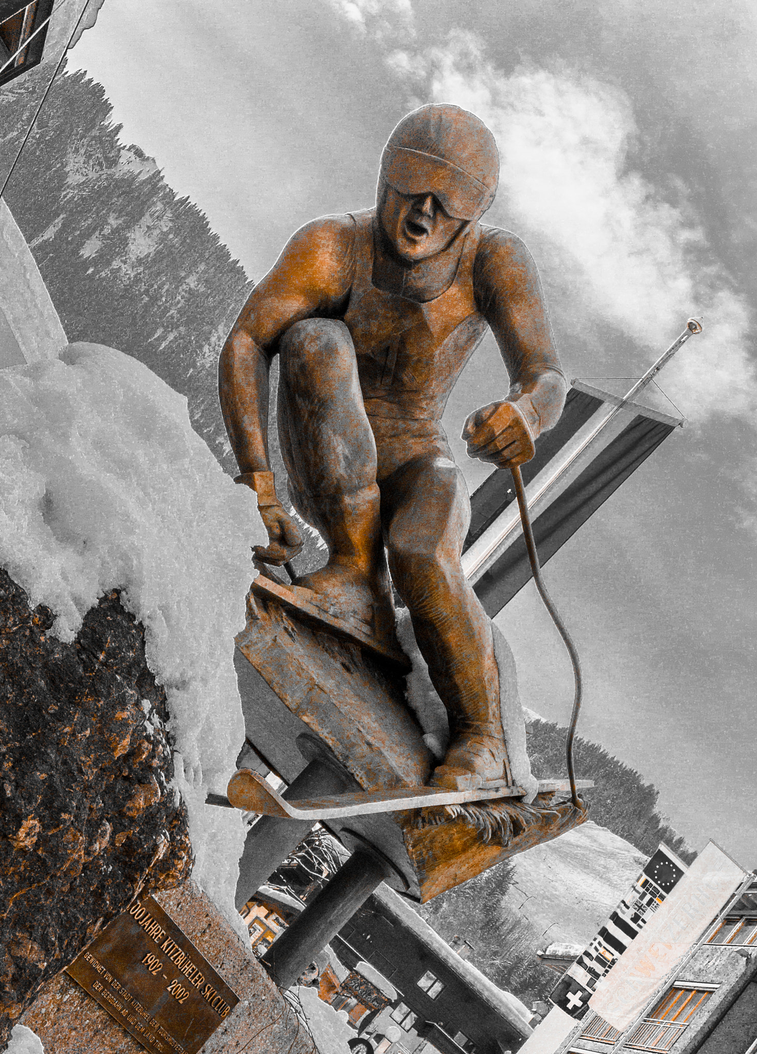 Canon EF-S 17-85mm F4-5.6 IS USM sample photo. Skiing statue photography