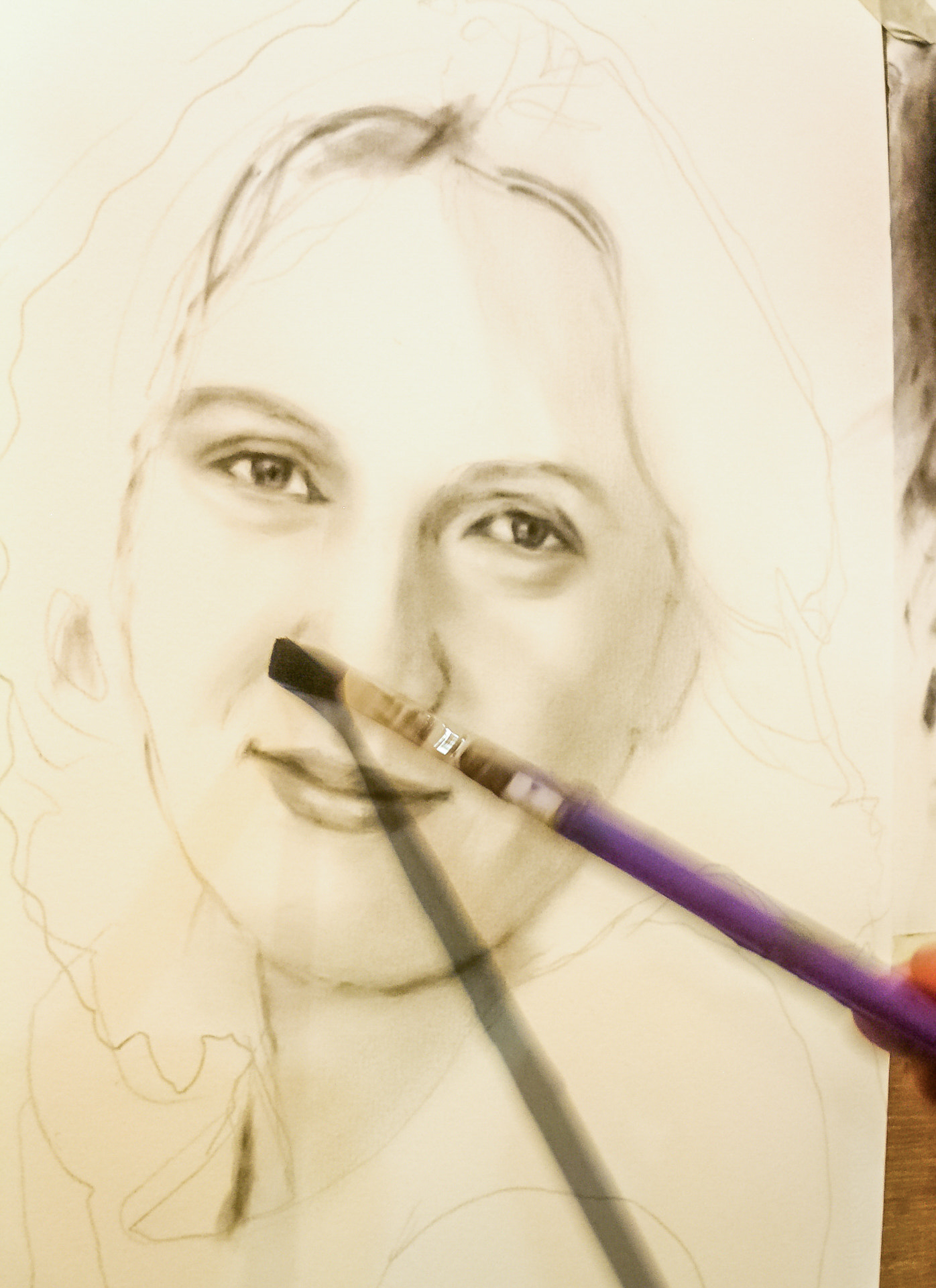 KONICA MINOLTA DiMAGE F300 sample photo. Charcoal drawing photography