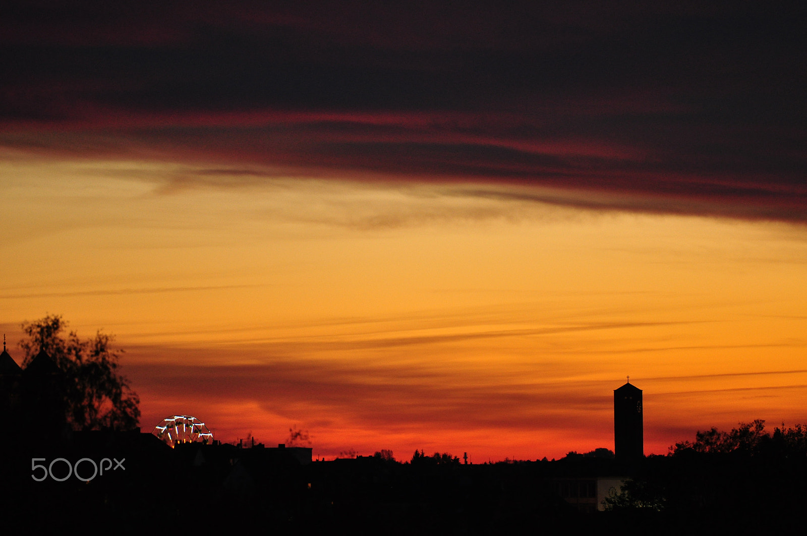 Nikon AF-S Nikkor 70-200mm F2.8G ED VR II sample photo. City at sunset photography