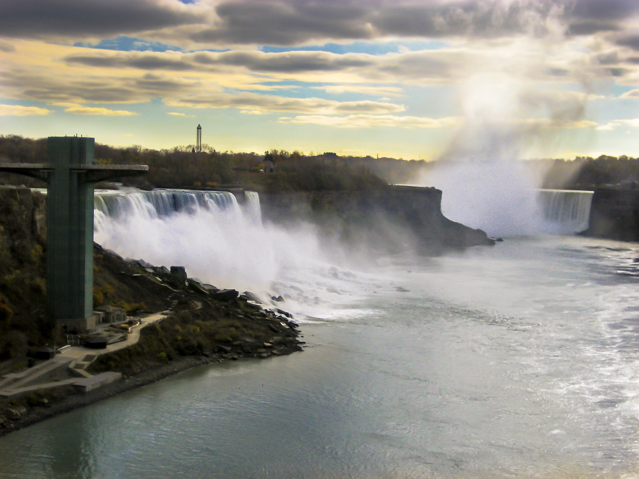 Canon POWERSHOT SD600 sample photo. Sunset at niagara fall.  photography